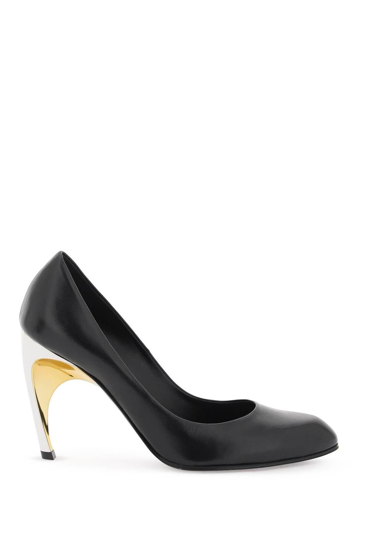 image of Alexander Mcqueen Armadillo Pumps Size Eu 37 For Women Shoes in Black/Silver/Gold