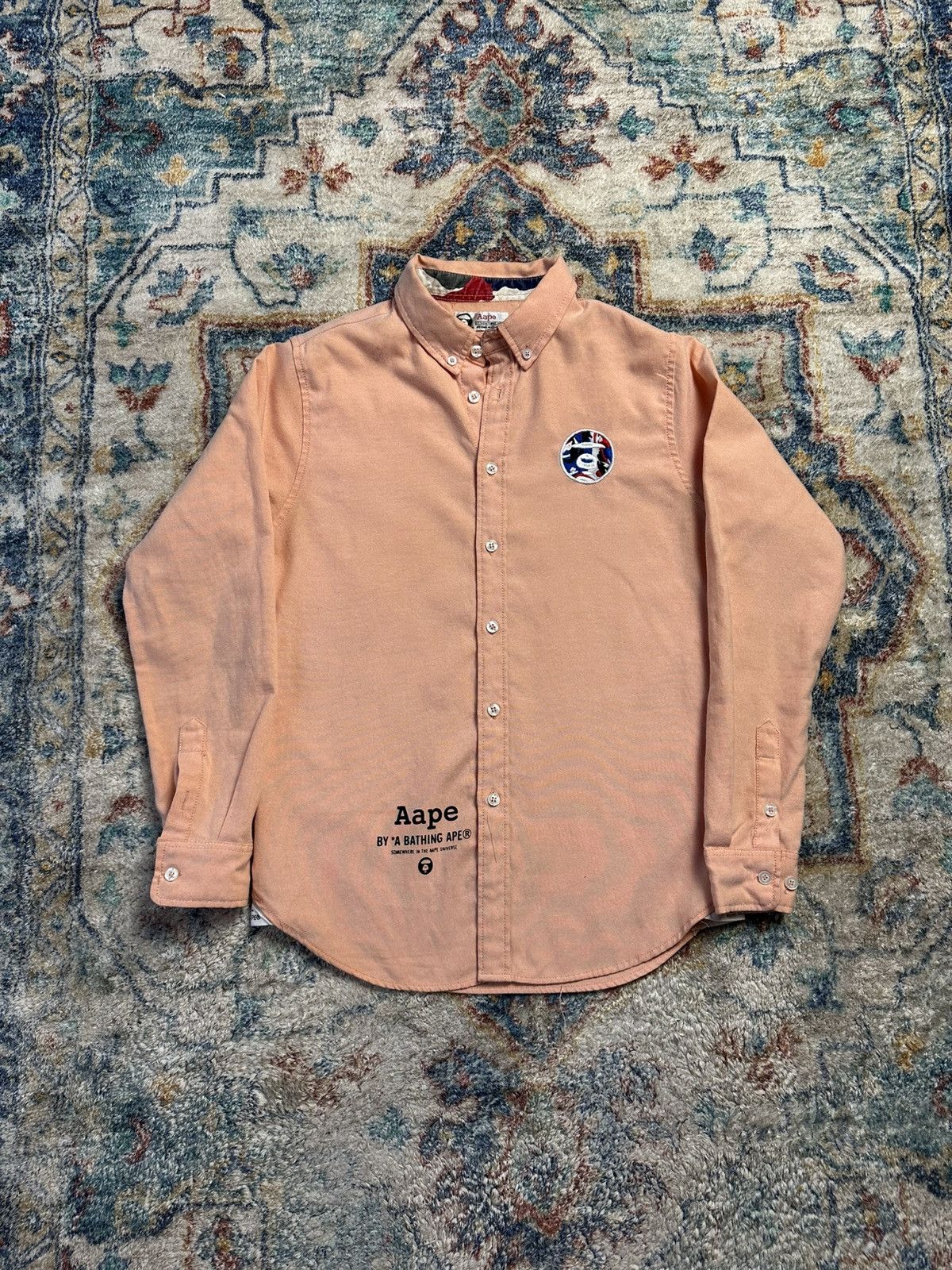 Aape Aape Peach Button-up Shirt Medium Size US M / EU 48-50 / 2 - 1 Thumbnail