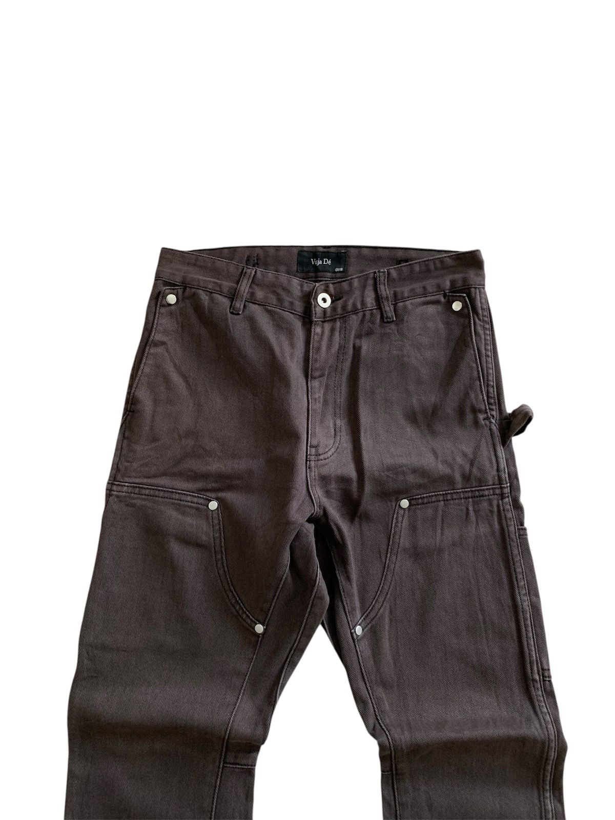 Vuja De Vuja De Carpenter Double Knee Flared Brown Denim Size US 28 / EU 44 - 2 Thumbnail