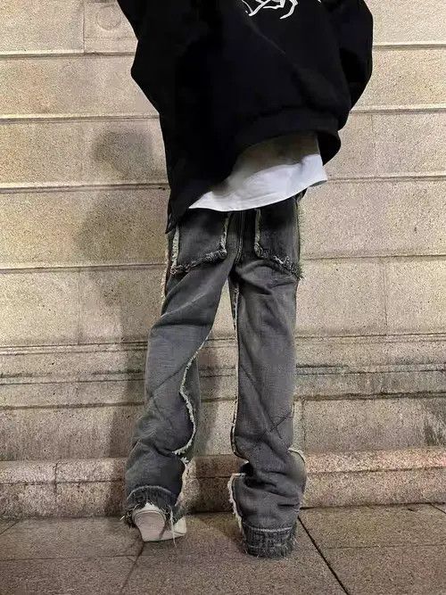 Japanese Brand Atsuko x Junko Black High Street Vintage Casual Jeans Size US 31 - 2 Thumbnail