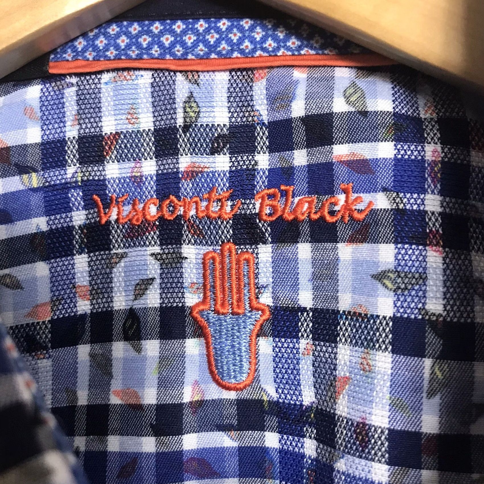 Vintage Visconti Shirt Mens Medium Blue Plaid Long Sleeve Woven 100% Cotton Button-Up Casual Size US M / EU 48-50 / 2 - 2 Thumbnail