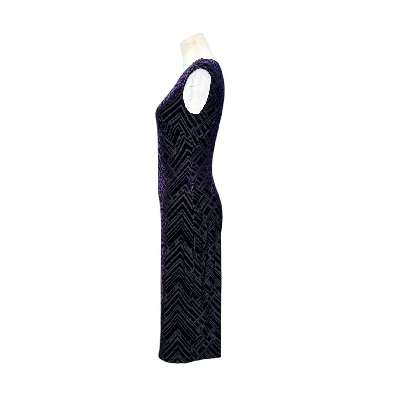 Vince Camuto Vince Camuto purple velvet midi pencil cocktail dress size 4 Size S / US 4 / IT 40 - 5 Thumbnail