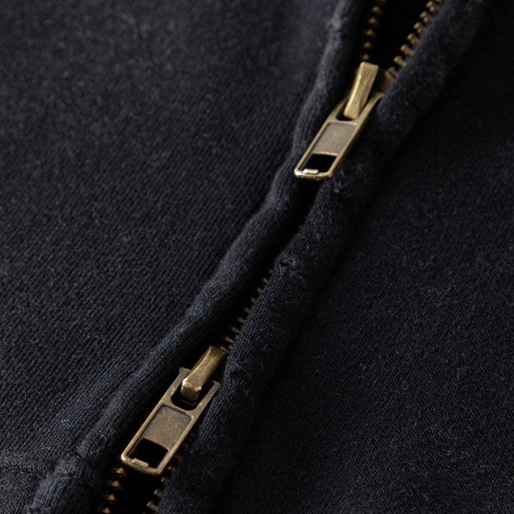 Japanese Brand Black Acid washed faded Zippered Oversized Hoodie Size US XL / EU 56 / 4 - 3 Thumbnail