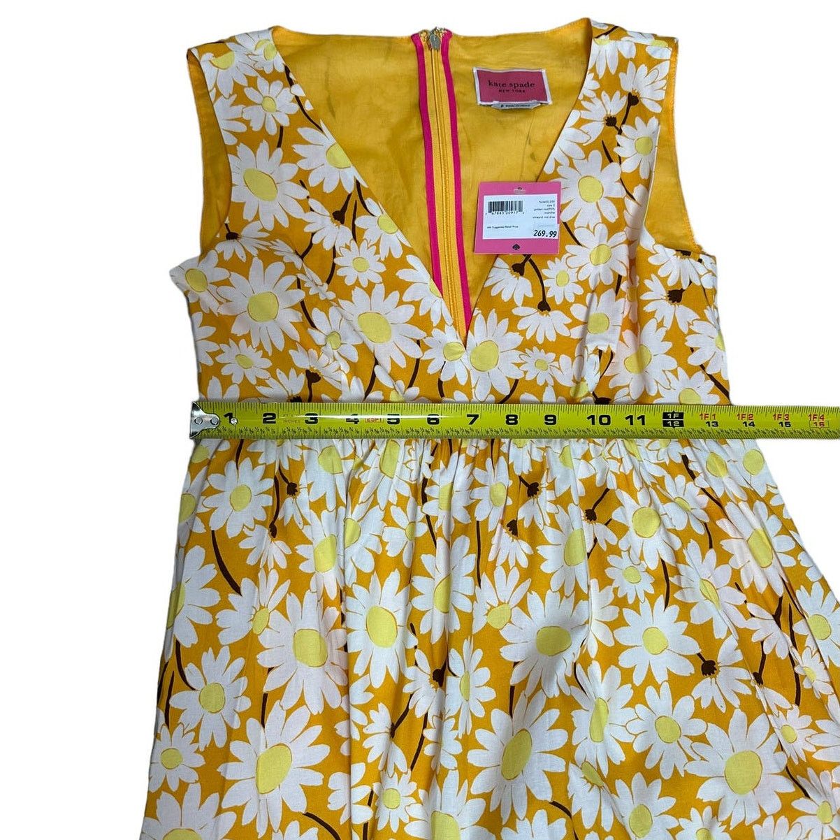 Kate Spade Kate Spade Kate Daisy Poplin Vineyard Midi Dress Size 2 Size XS / US 0-2 / IT 36-38 - 9 Thumbnail