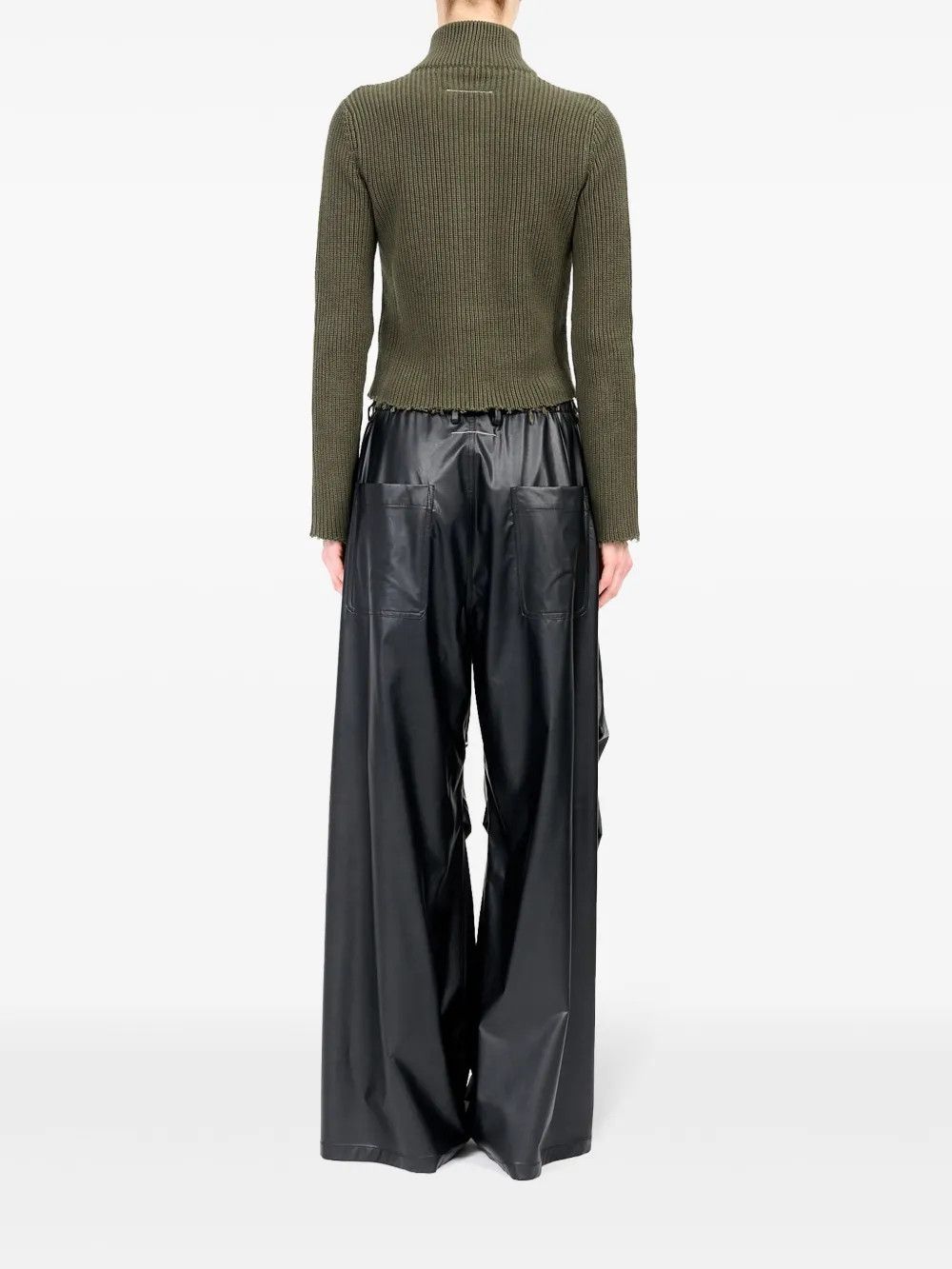 Maison Margiela oc11z0925 Faux-Leather Pant in Black Size 28" / US 6 / IT 42 - 4 Thumbnail