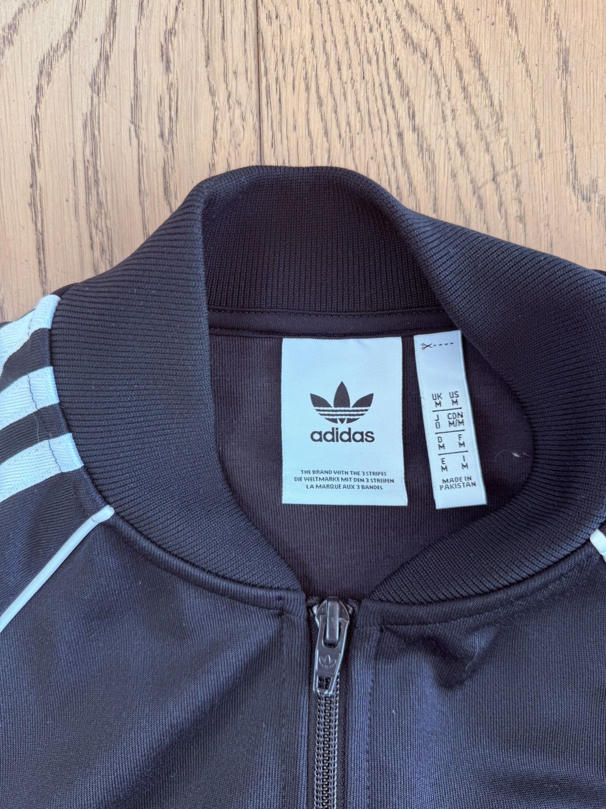 Adidas Adidas Classic Black 3 Stripes Zipper Jacket Size US M / EU 48-50 / 2 - 6 Thumbnail