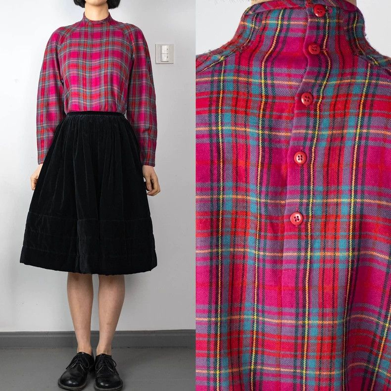 Kenzo KENZO Pink checkered wool sweater vintage Size M / US 6-8 / IT 42-44 - 1 Thumbnail