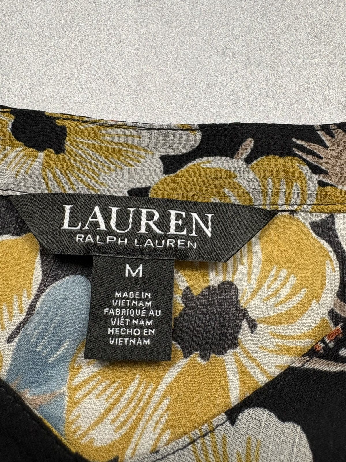 Polo Ralph Lauren Lauren Ralph Lauren Floral Ruffle Blouse Sheer M Black Label Size M / US 6-8 / IT 42-44 - 10 Thumbnail
