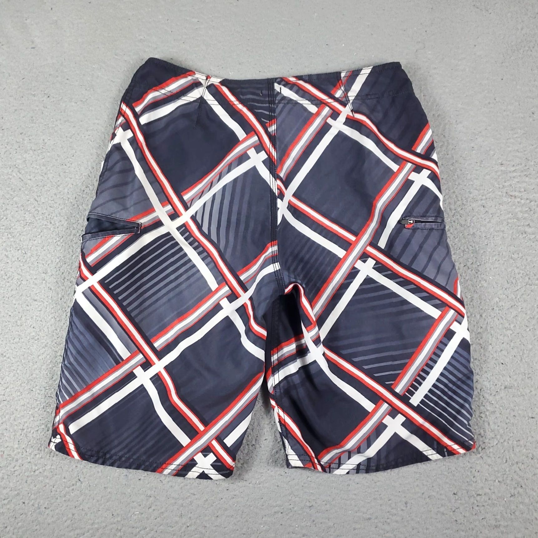 Adidas Adidas Shorts Mens Size 30 Gray Plaid Lace Tie Beach Swim Trunks Board Shorts Size US 29 - 6 Thumbnail