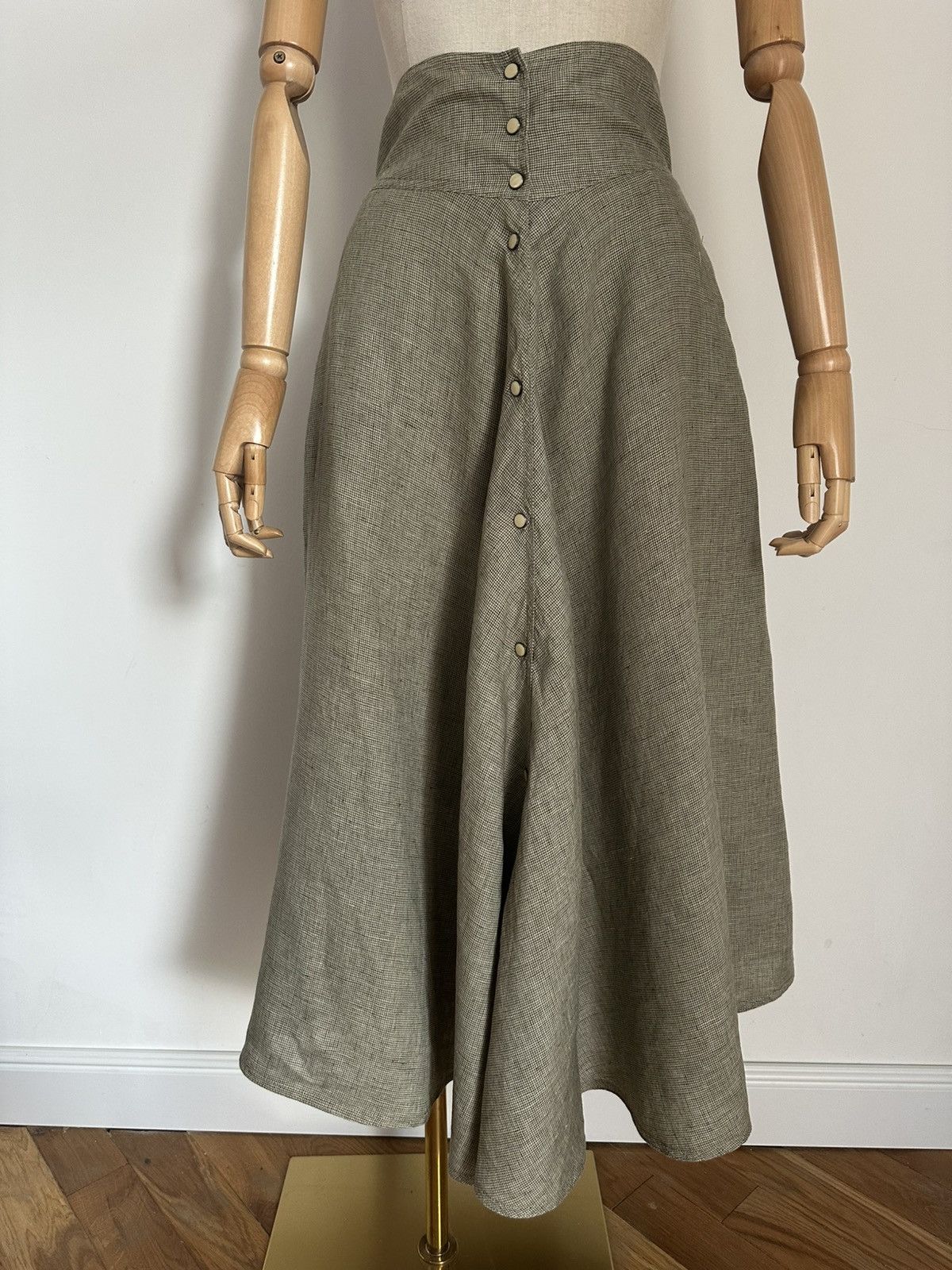 Scarti-Lab SCARTI LAB Skirt Linen Size XS! Size 26" / US 2 / IT 38 - 2 Thumbnail