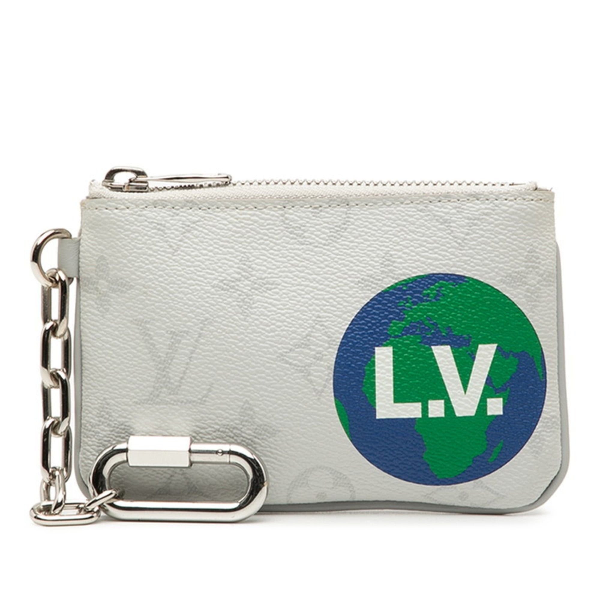 Louis Vuitton Monogram Zip Pouch PM Wallet/Coin Case M67809 White Multicolor Women's LOUIS VUITTON