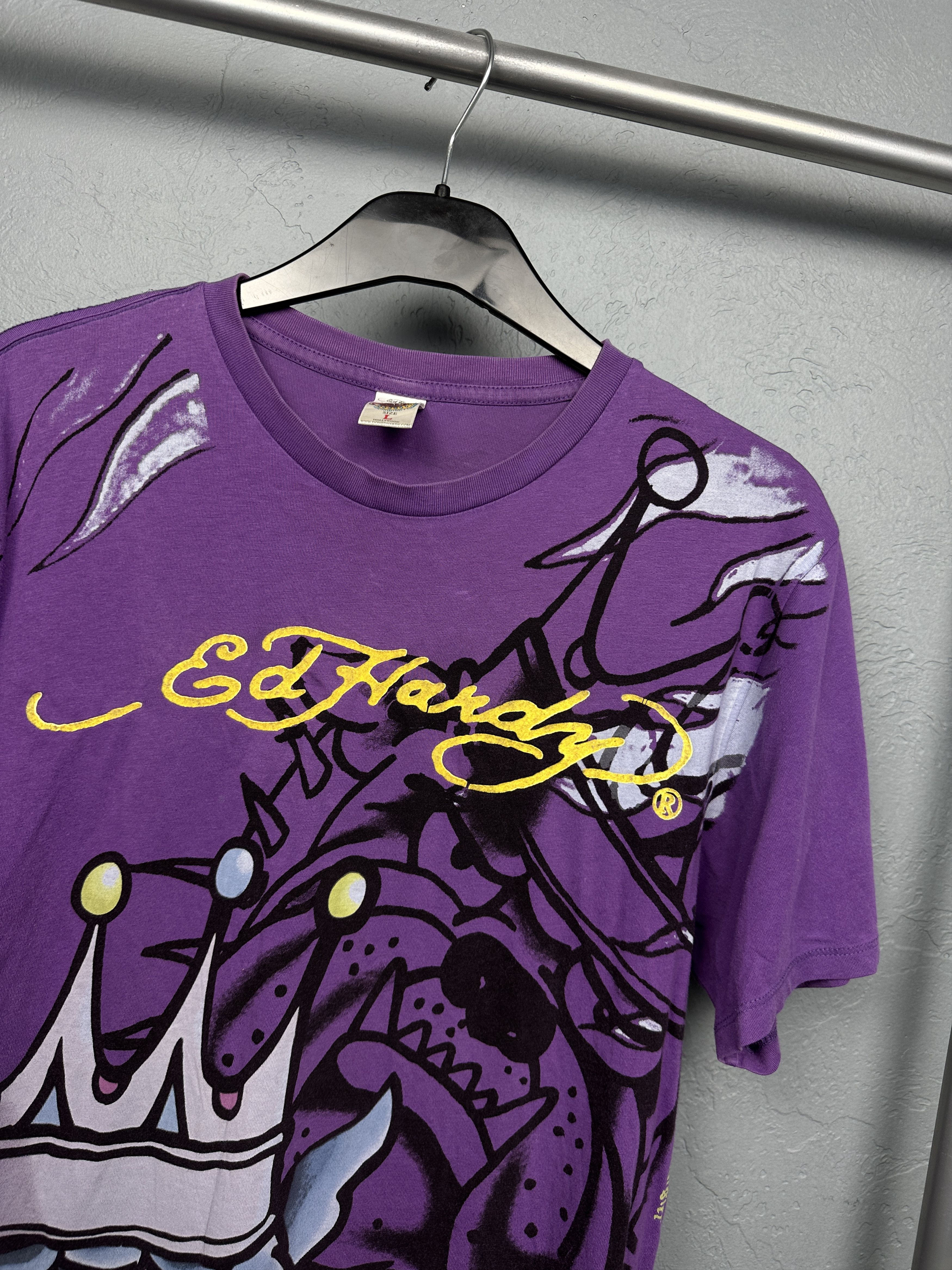 Christian Audigier × Ed Hardy Ed Hardy by Christian Audigier Vintage Mens T-Shirt Size US L / EU 52-54 / 3 - 2 Thumbnail