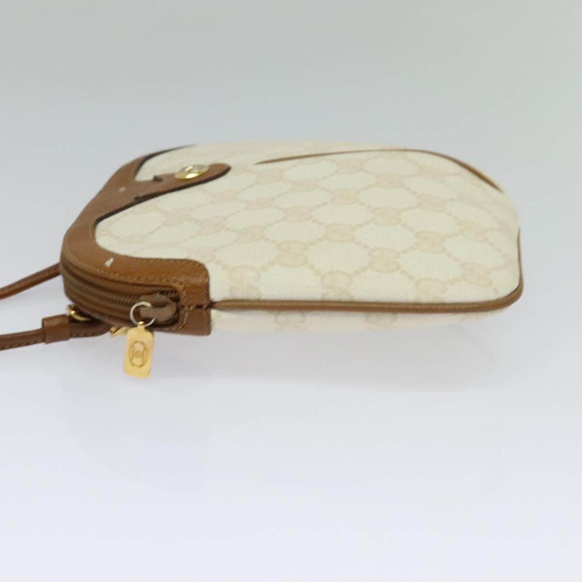 Gucci GUCCI GG Supreme Shoulder Bag Pvc White Gold 904 02 047 Size ONE SIZE - 4 Thumbnail