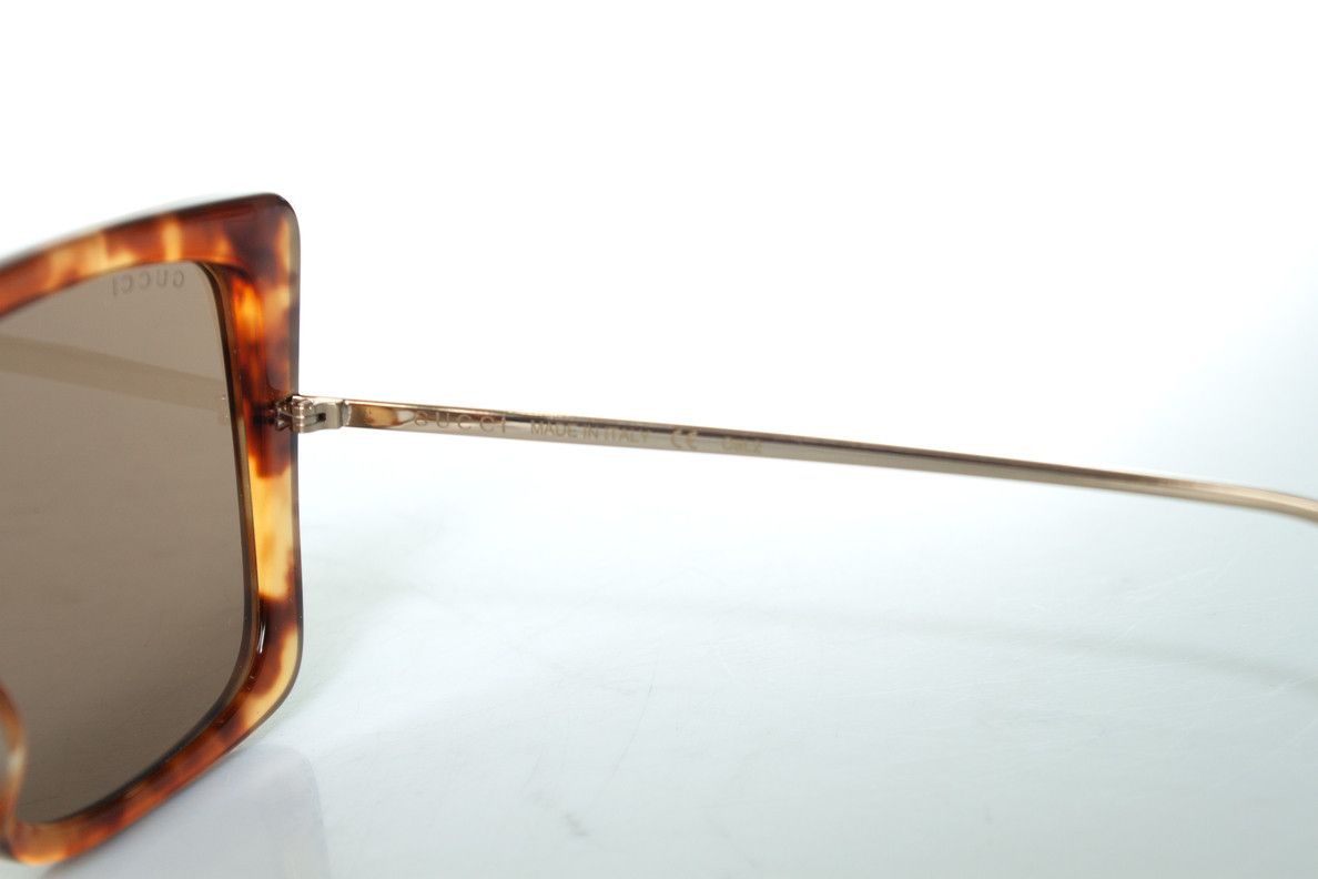 Gucci Gucci, Brown oversized Havana sunglasses Size ONE SIZE - 7 Thumbnail