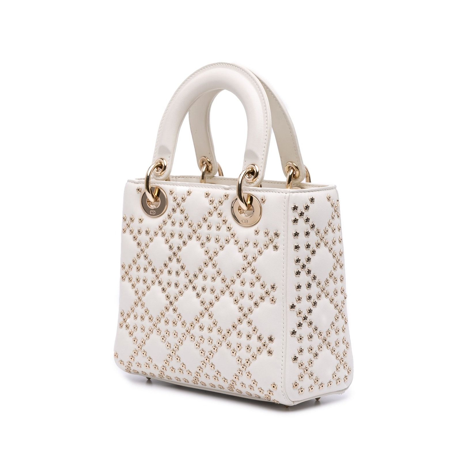 Dior Small Lambskin Cannage Lucky Star Studded Lady Dior