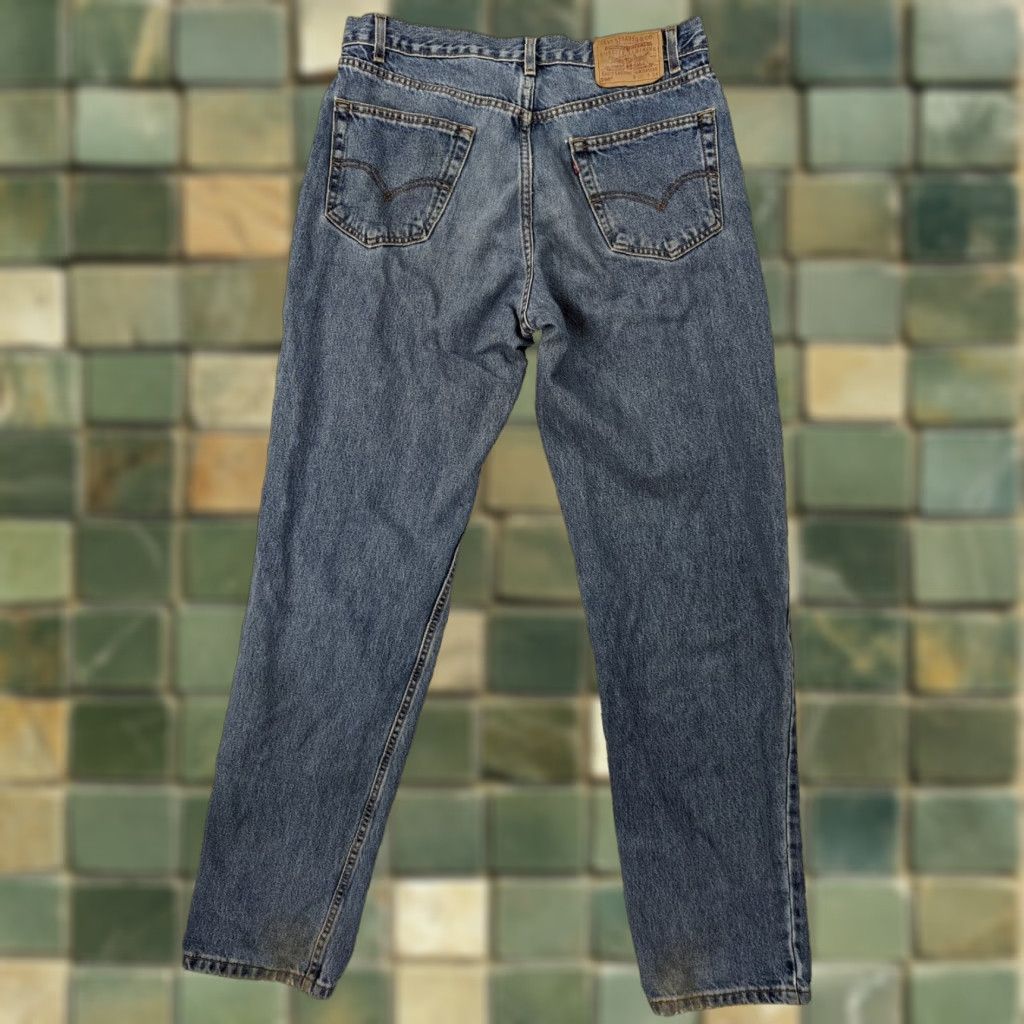 Denime VINTAGE Levi's 550 Jeans Mens 36x36 Relaxed Fit Tapered Leg Denim Blue 90s Classic Levis 500 Series Mens Size US 36 / EU 52 - 1 Thumbnail