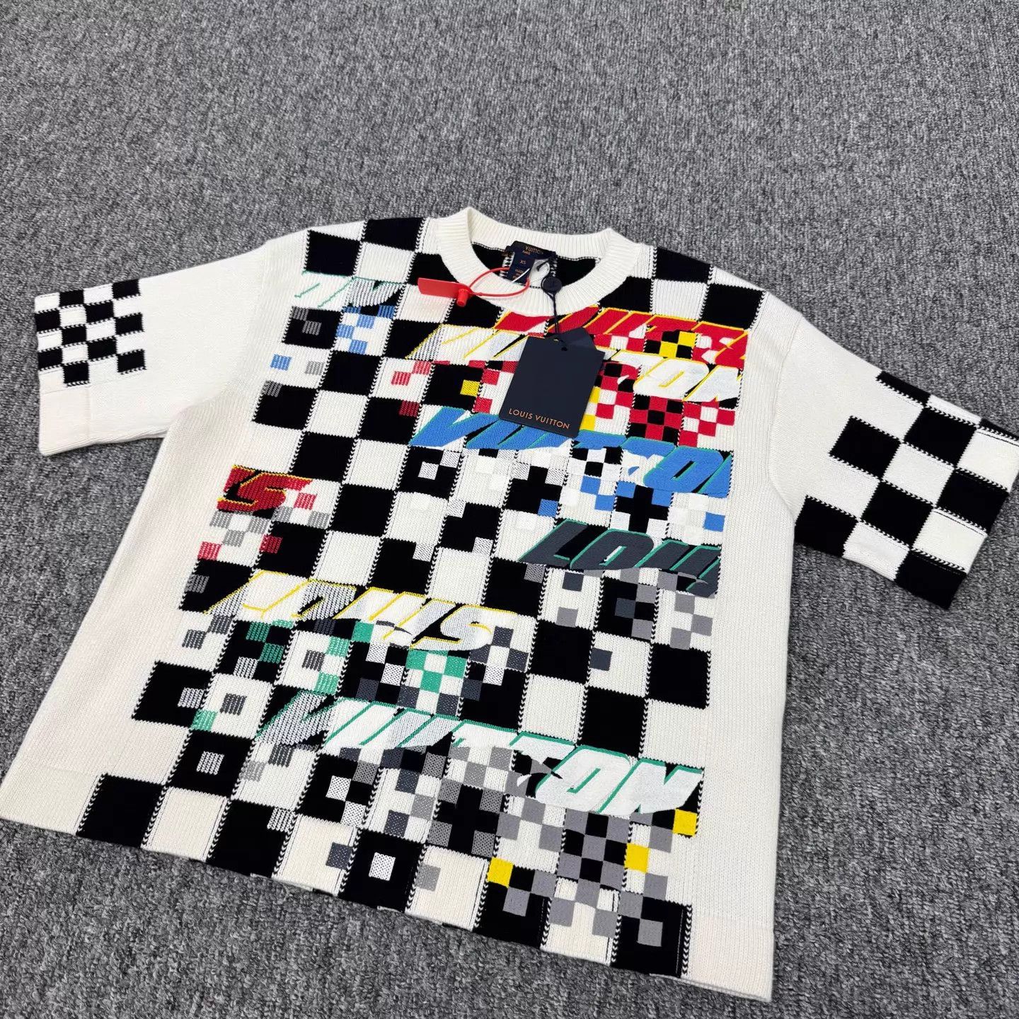 Louis Vuitton LV Damier Knit Short-Sleeve T-Shirt XS Size XS / US 0-2 / IT 36-38 - 3 Thumbnail