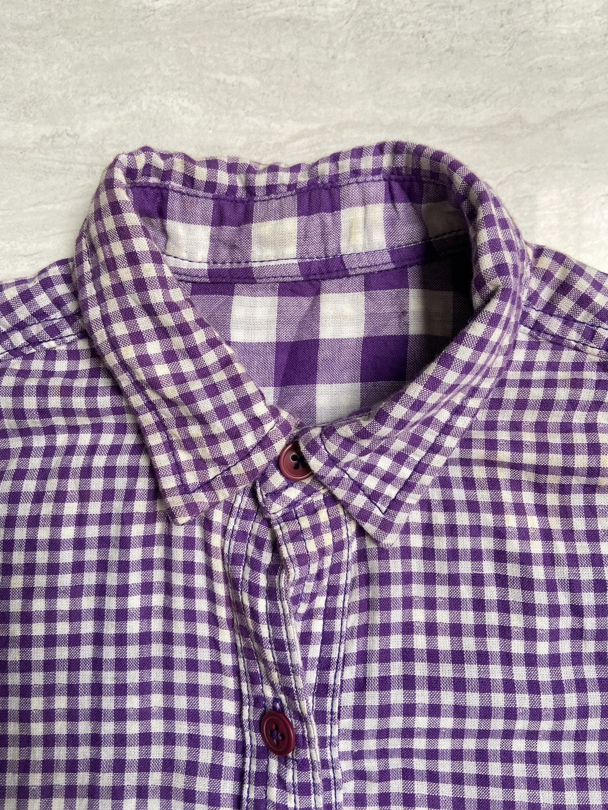 Japanese Brand × Neighborhood × izzue IZZUE Purple Plaid Shirt Size US S / EU 44-46 / 1 - 23 Thumbnail