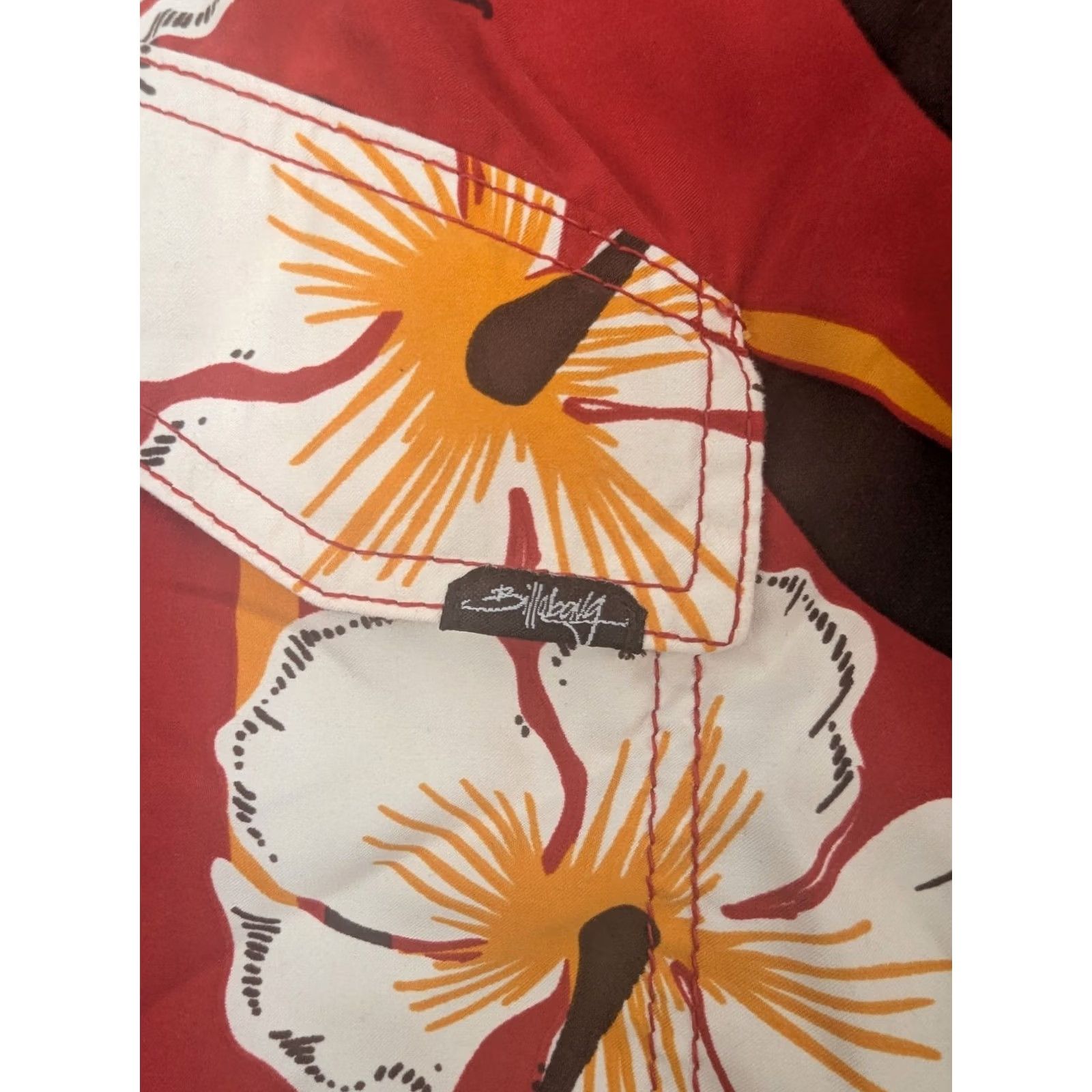 Billabong Vintage Billabong Shorts Men 32 Red Orange Hibiscus Floral Board Shorts Size US 32 / EU 48 - 2 Thumbnail