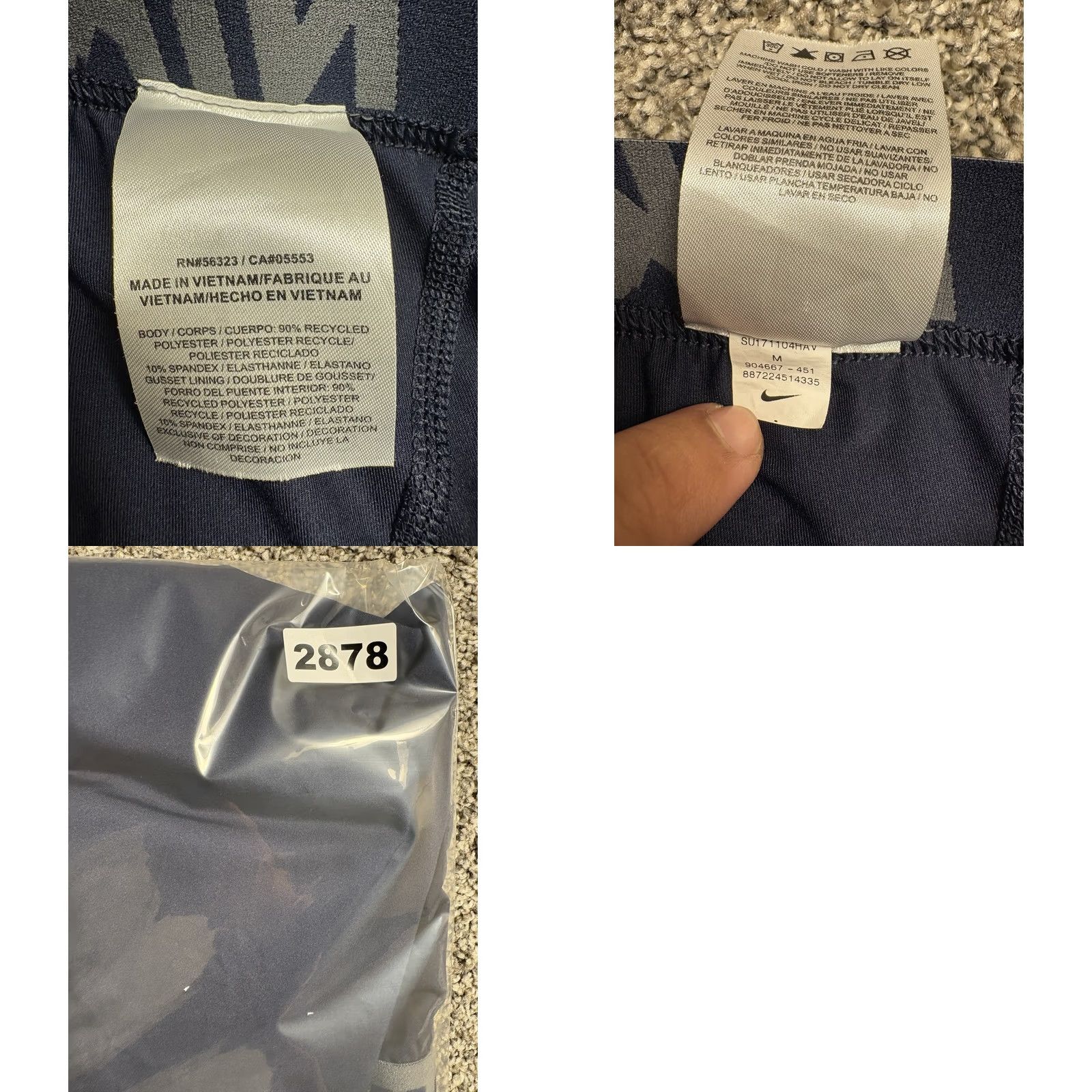 Nike Nike Dri-Fit Compression Layer Training Pants Men Medium Navy Blue Size US 31 - 8 Thumbnail