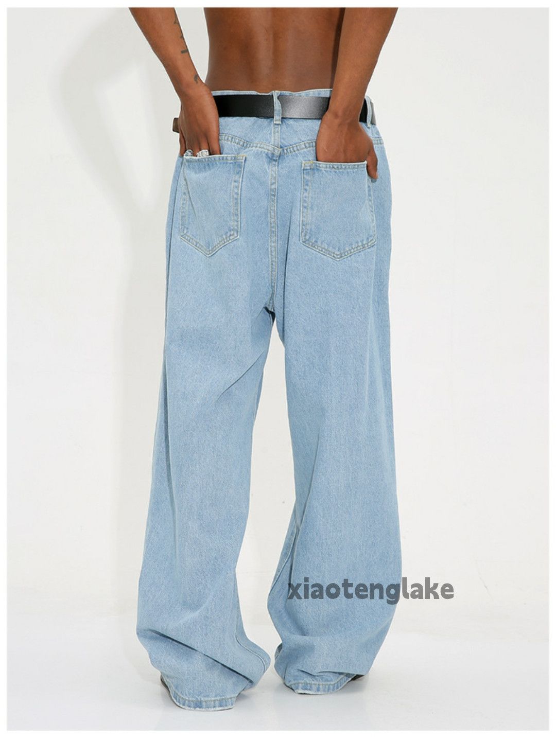 Designer × Japanese Brand × Vintage washed faded cleanfit yuppie y2k loose baggy jeans Size US 32 / EU 48 - 4 Thumbnail