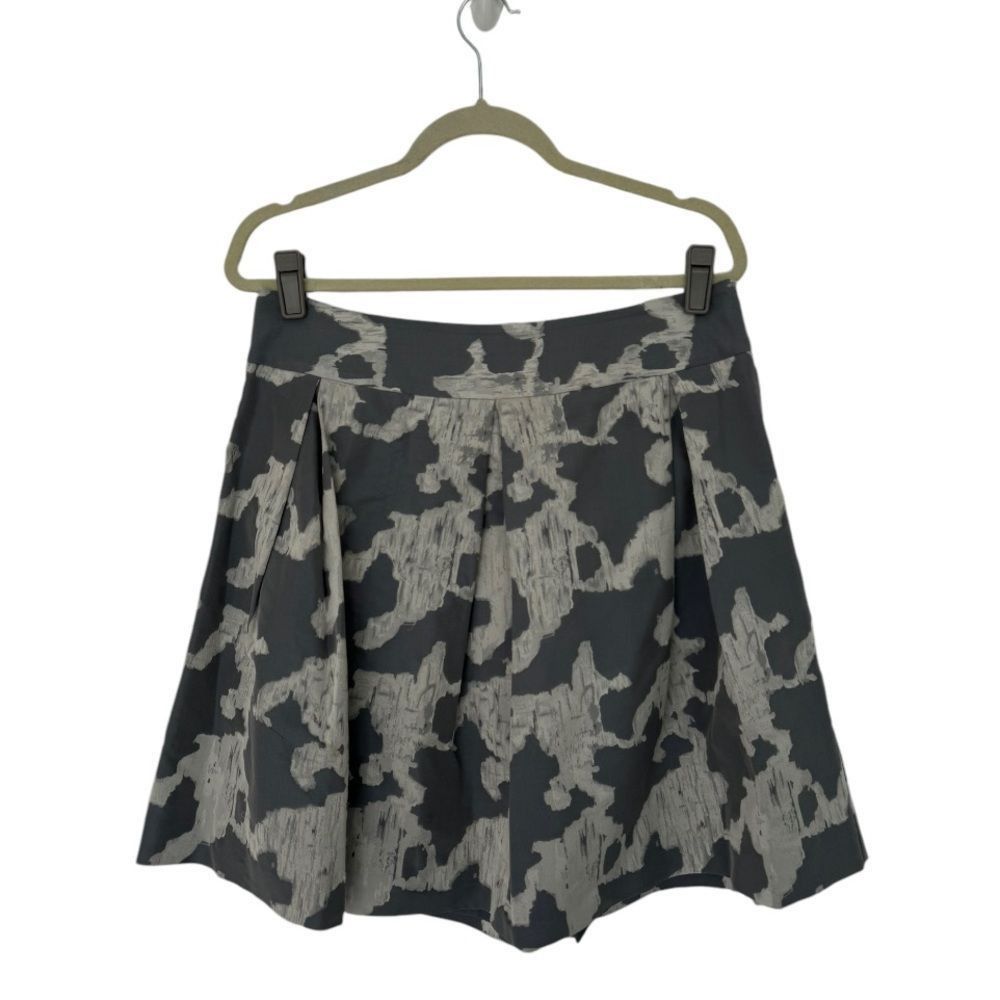 Kate Spade Kate Spade SZ 10 grey printed a-line skirt Size 32" / US 10 / IT 46 - 5 Thumbnail