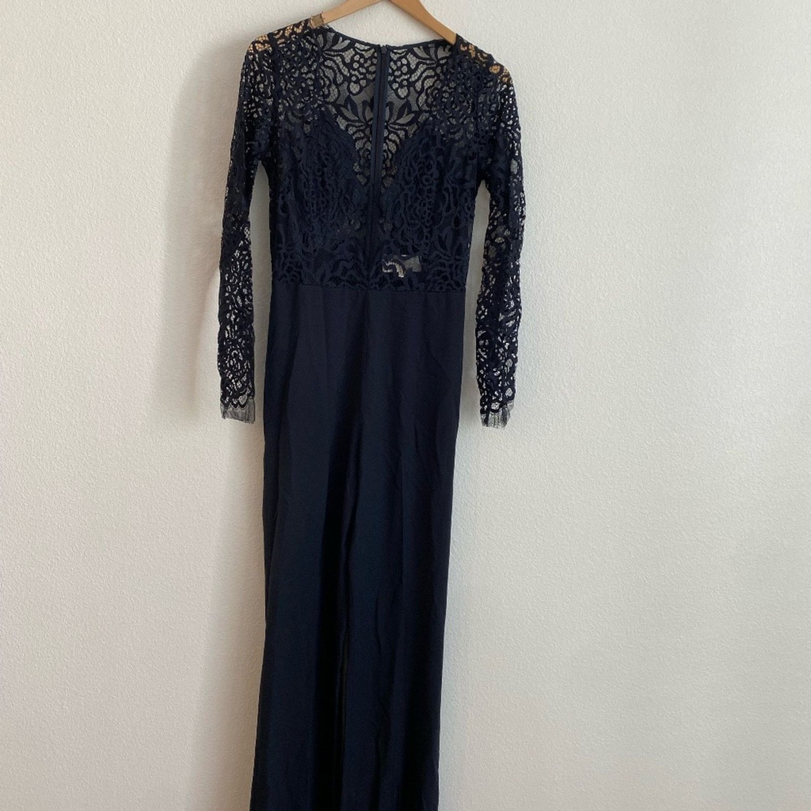 Other Michelle Mason Women's Silk Lined Lace Jumpsuit - 4 Size 27" / US 4 / IT 40 - 2 Thumbnail