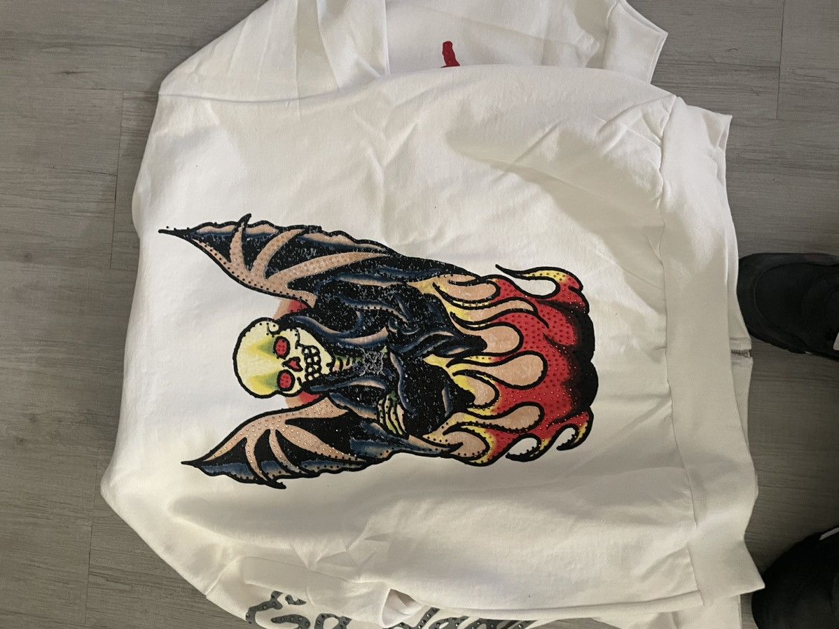 Ed Hardy × Ken Carson Ed hardy Ken Carson white zip up l Size US L / EU 52-54 / 3 - 3 Thumbnail