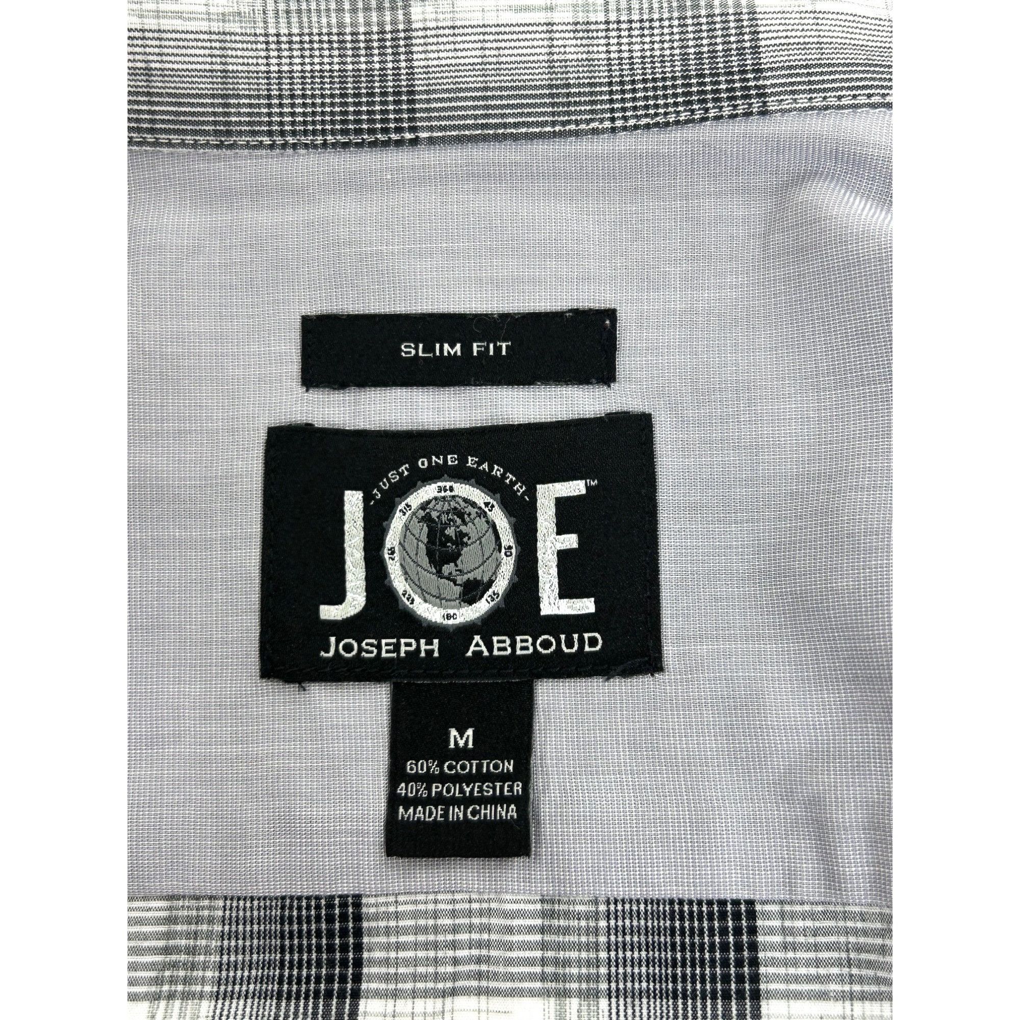 Joseph Abboud Joseph Abboud Men’s Shirt Button Down M Slim Fit Plaid Black Size US M / EU 48-50 / 2 - 3 Thumbnail