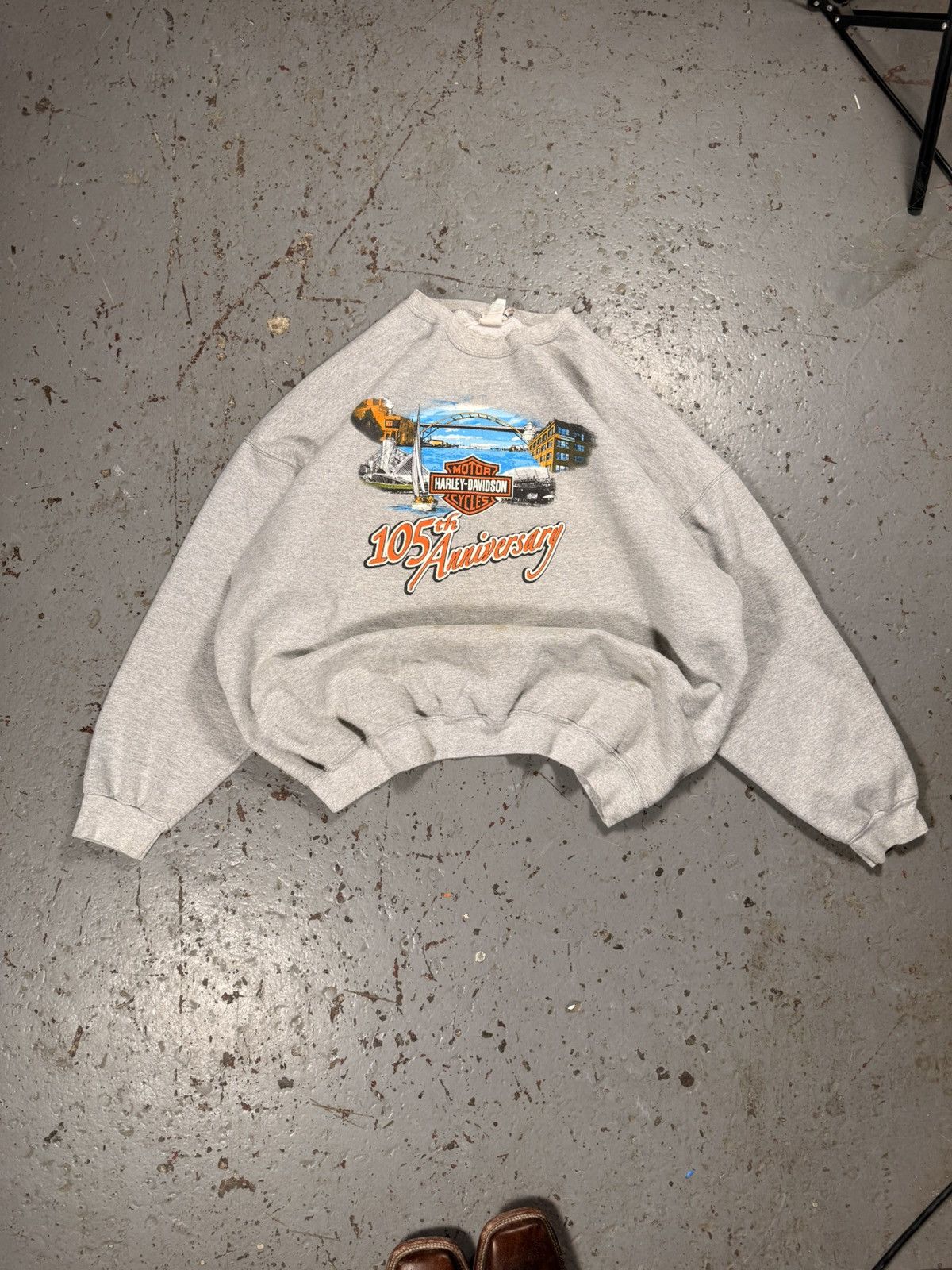 Harley Davidson Distressed Harley Davidson Crewneck Sweater Size US XXL / EU 58 / 5 - 1 Thumbnail