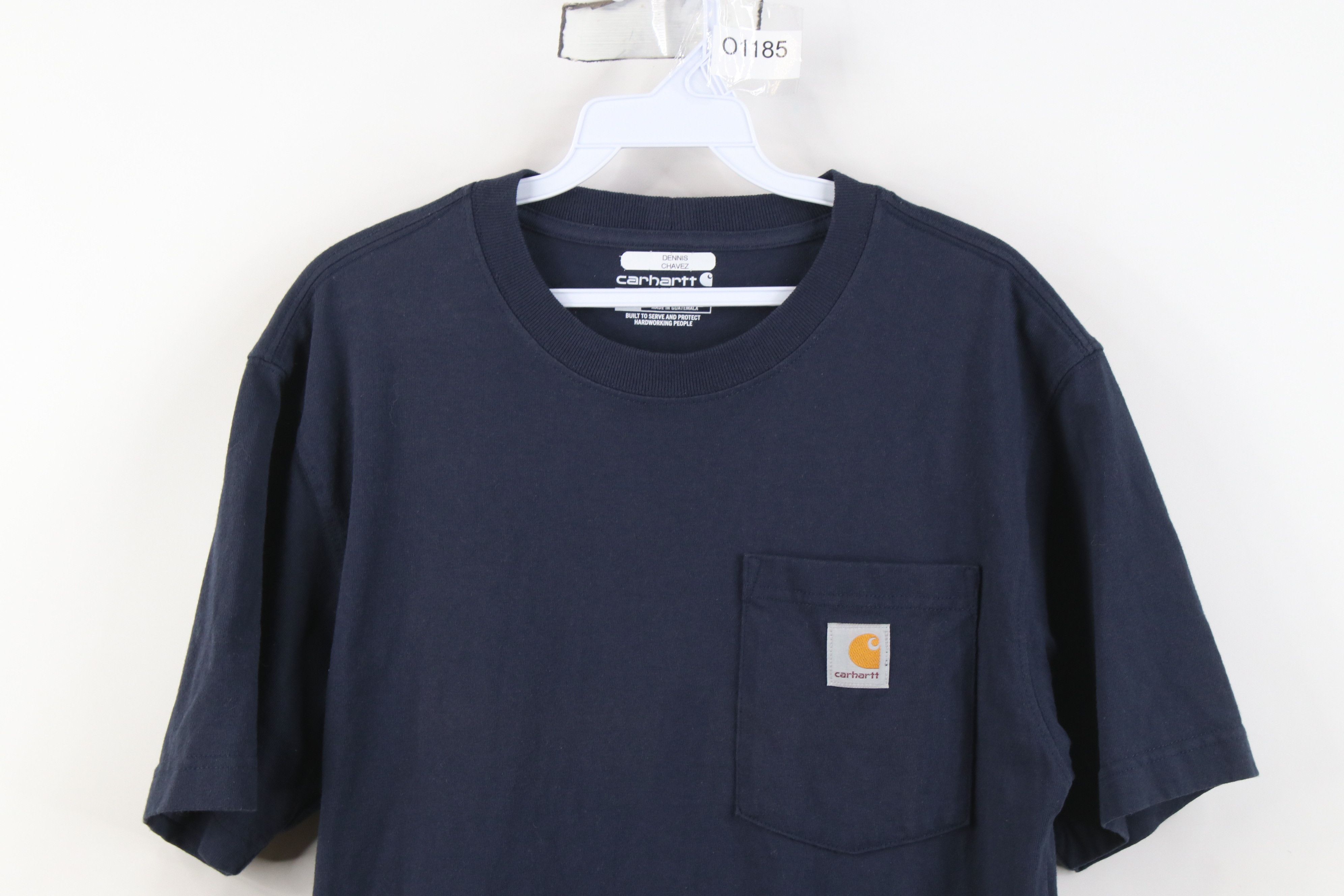 Carhartt Vintage Y2K Carhartt Heavyweight Pocket T-Shirt Navy Blue Size US XS / EU 42 / 0 - 2 Thumbnail