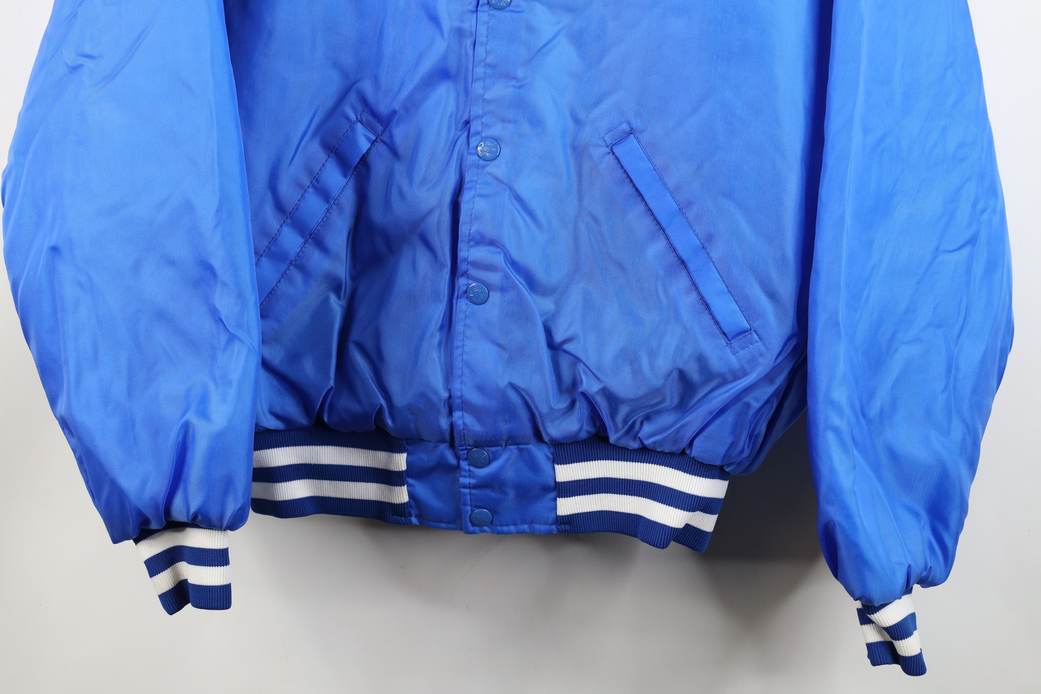 Vintage Vintage 70s Streetwear Satin Bomber Jacket Royal Blue USA Size US S / EU 44-46 / 1 - 3 Thumbnail
