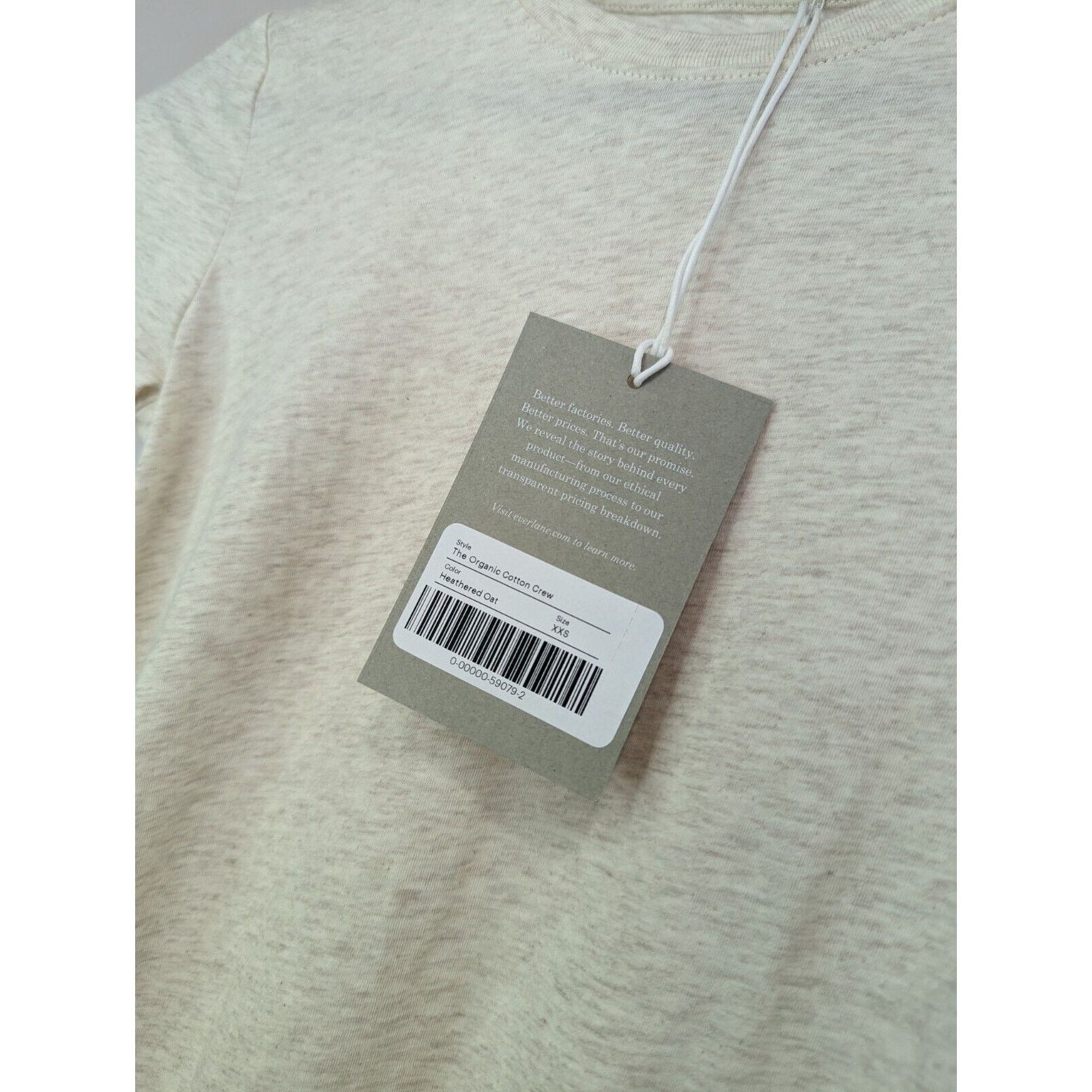 Everlane Everlane T Shirt Women XS Heathered Oat Tee Organic Crew Size XS / US 0-2 / IT 36-38 - 5 Thumbnail