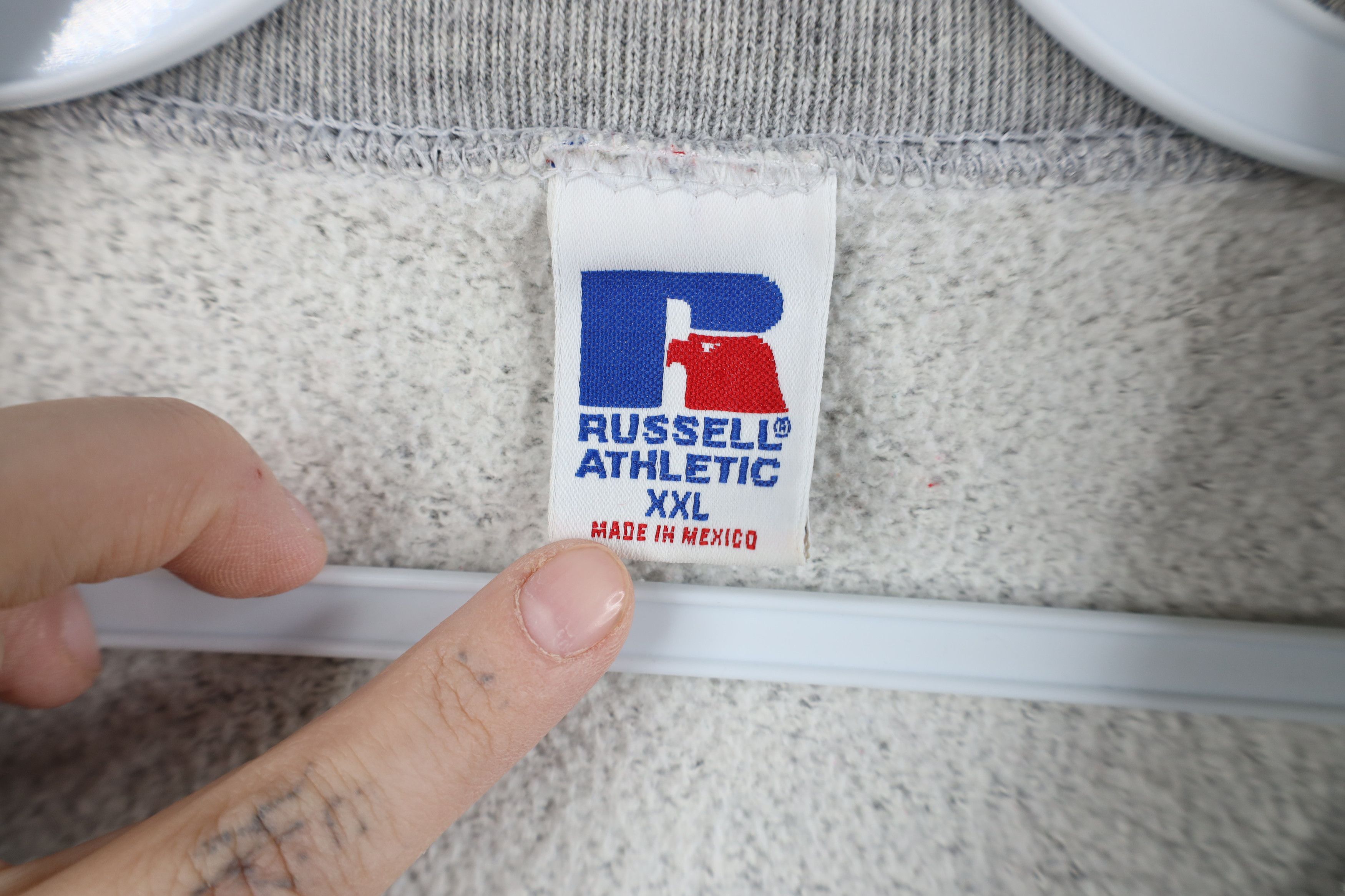Russell Athletic Vintage 90s Russell Athletic Blank Crewneck Sweatshirt Gray Size US XXL / EU 58 / 5 - 10 Thumbnail