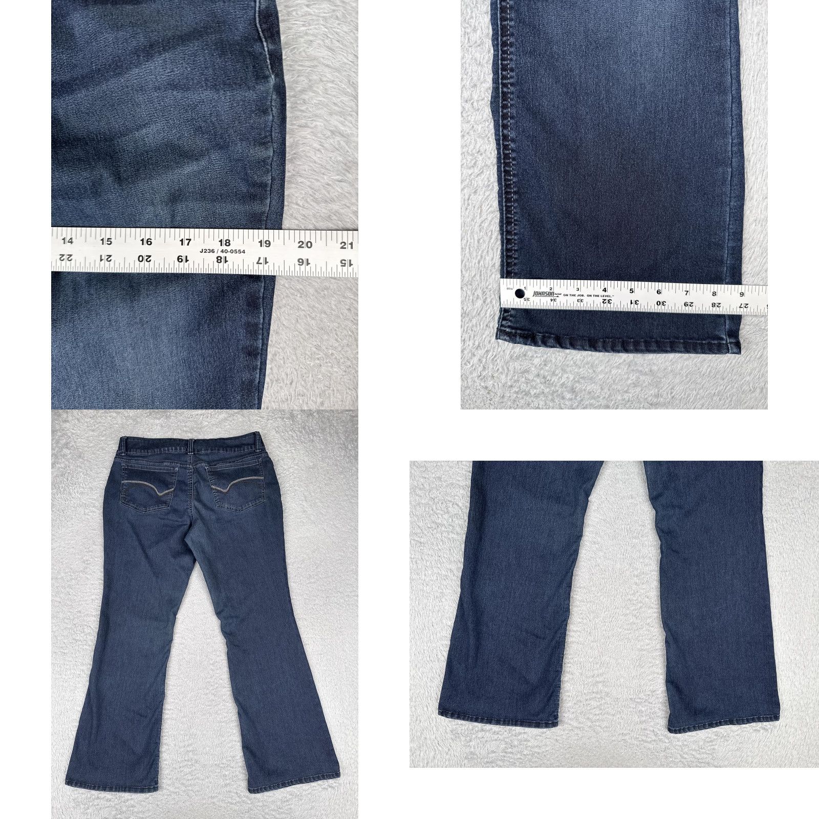Lee Riders By Lee Jeans Womens 32 Blue Dark Wash Mid Rise Bootcut Denim Cotton 32x28 Size 24" / US 00 / IT 34 - 9 Thumbnail