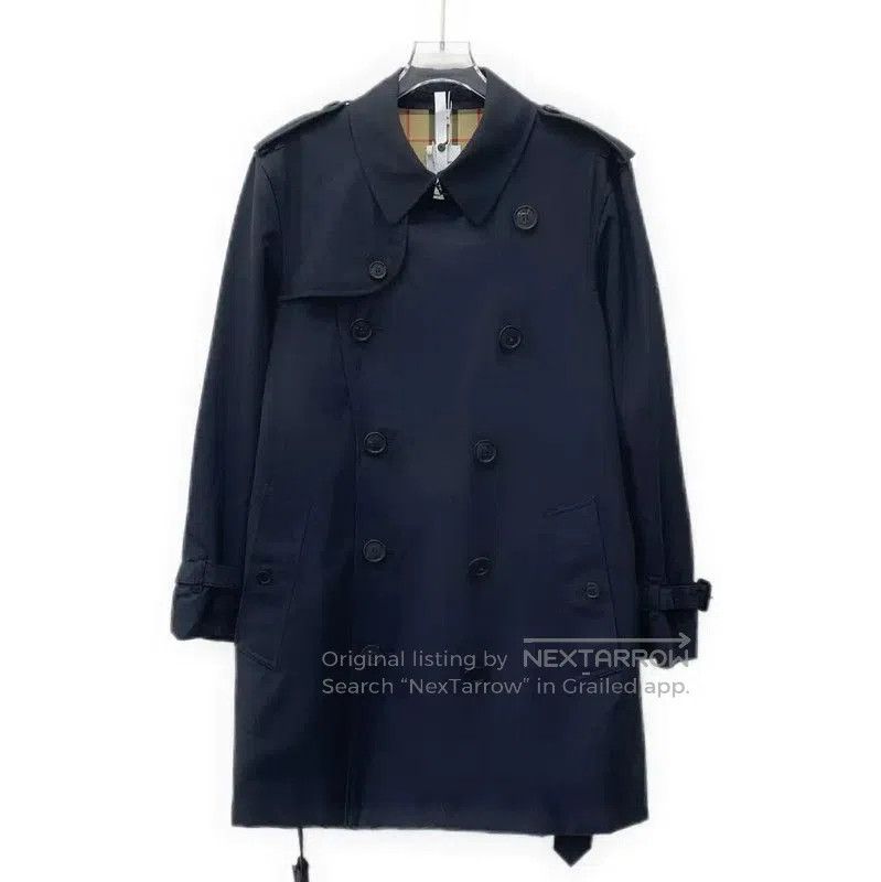 Burberry Burberry Blue Cotton Women's Trench Coat. Size S / US 4 / IT 40 - 1 Thumbnail