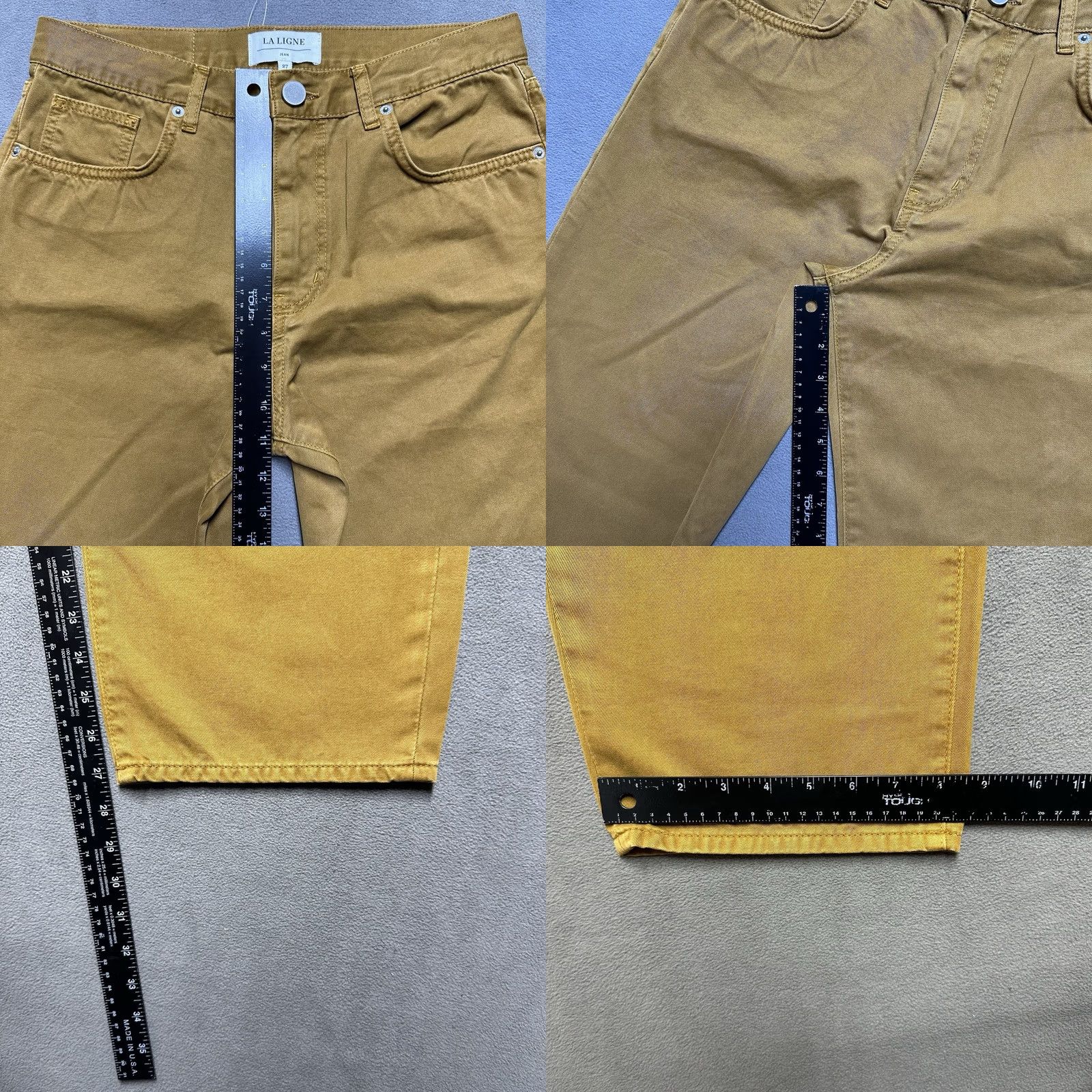 La Ligne La Ligne Pants Womens 27 Khakis Wide-Leg Brown Twill 30" Waist 27.5" Inseam Vintage? No (adjusted) Size 27" / US 4 / IT 40 - 9 Thumbnail