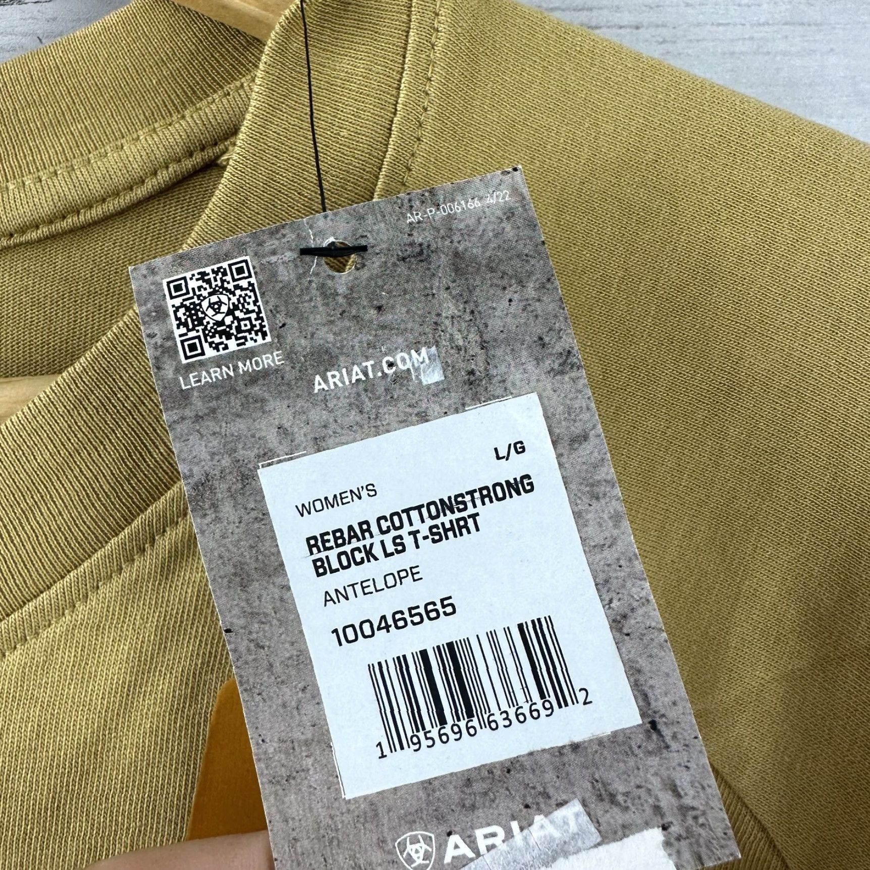 Ariat Ariat Rebar T Shirt Western Womens Large Mustard Yellow Logo Long Sleeve NWT Size L / US 10 / IT 46 - 4 Thumbnail