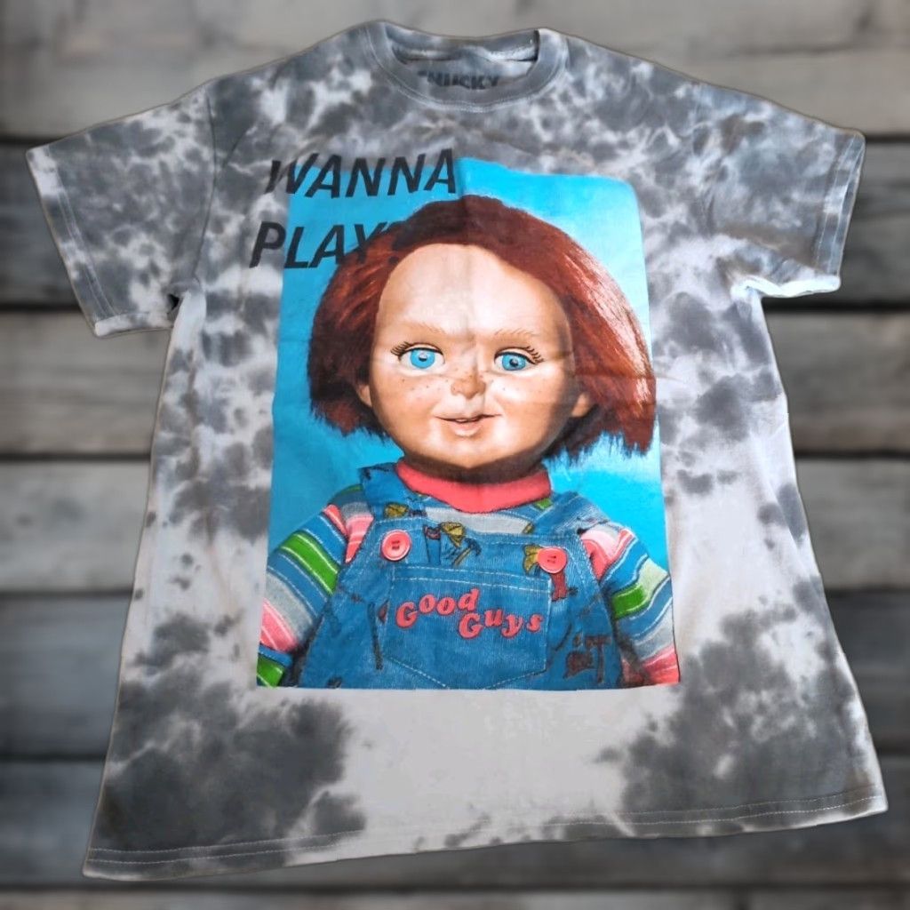 Vintage VINTAGE Chucky Horror Movie T-Shirt Unisex Adult Medium Tie Dye Graphic Halloween Size US M / EU 48-50 / 2 - 1 Thumbnail
