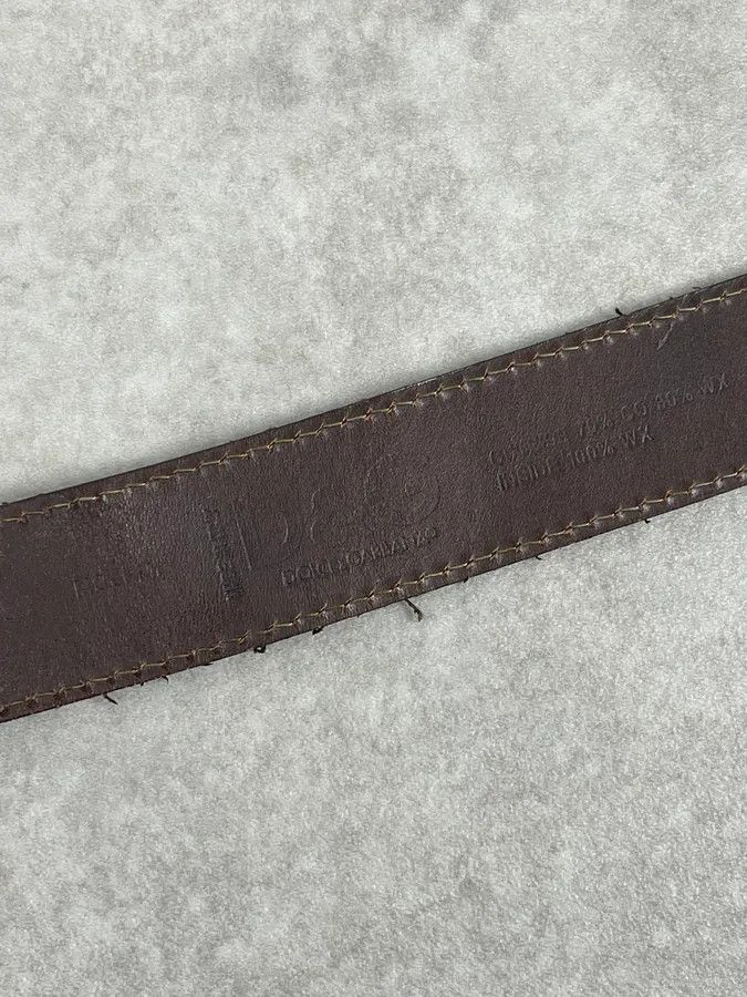 Dolce & Gabbana 2000s Dolce & Gabbana Brown Hybrid Leather Military Belt Size ONE SIZE - 6 Thumbnail