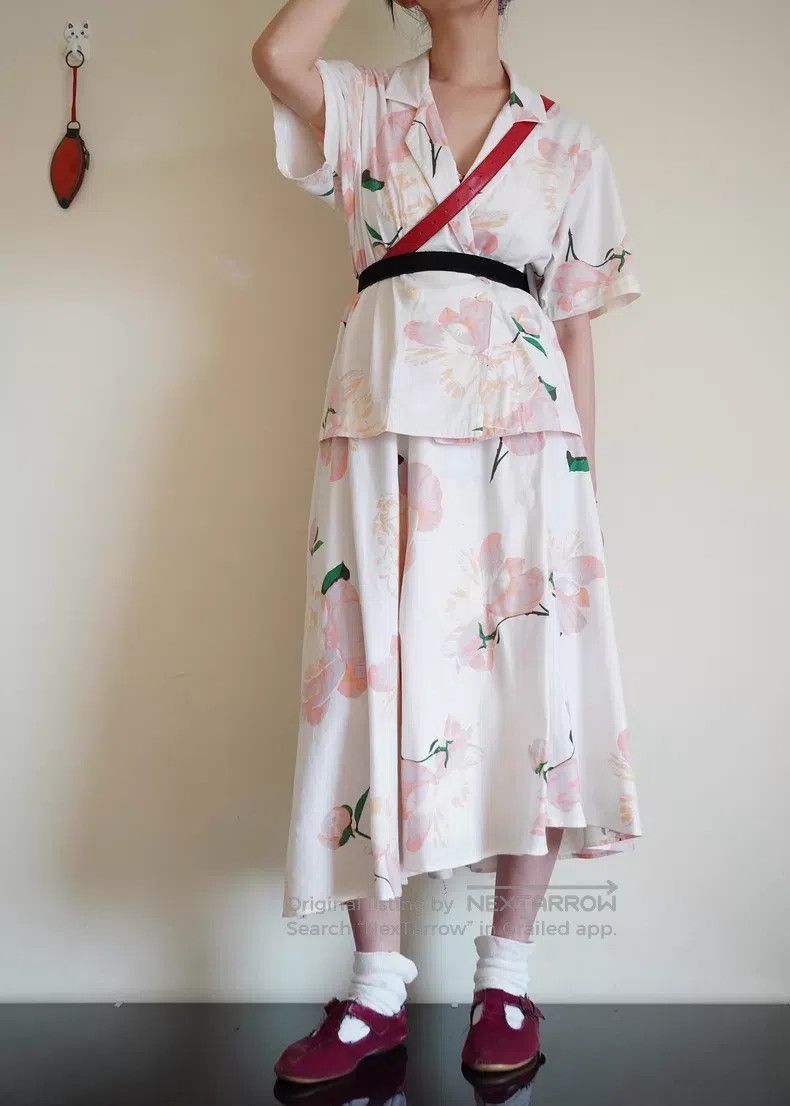 Kenzo Kenzo Light Pink Peony Flower Pure Cotton Set Size M / US 6-8 / IT 42-44 - 4 Thumbnail