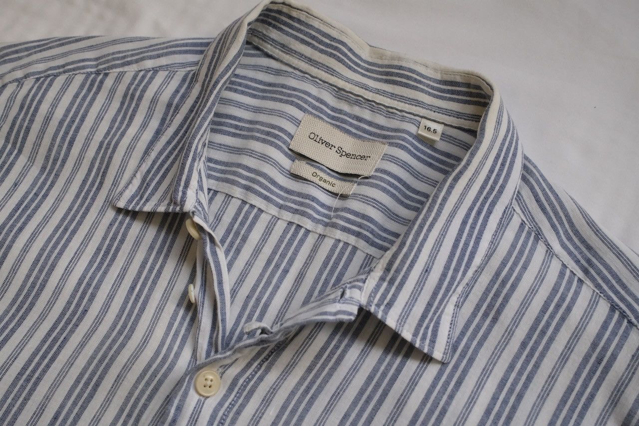 Oliver Spencer Oliver Spencer Striped Linen Shirt Size US L / EU 52-54 / 3 - 3 Thumbnail