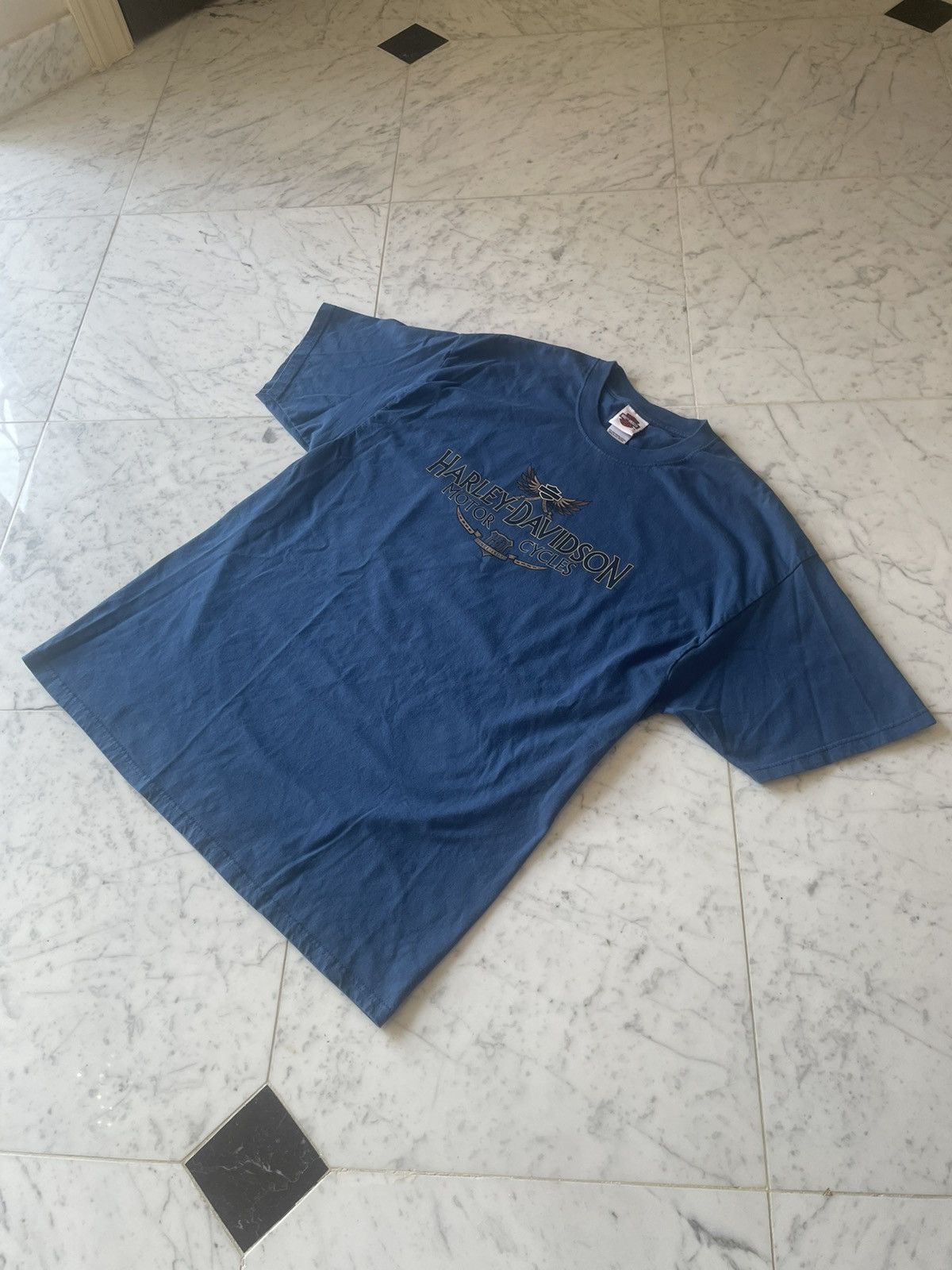 Harley Davidson × Vintage Vintage Harley Davidson Pin Up Girl Tee Size US XXL / EU 58 / 5 - 1 Thumbnail