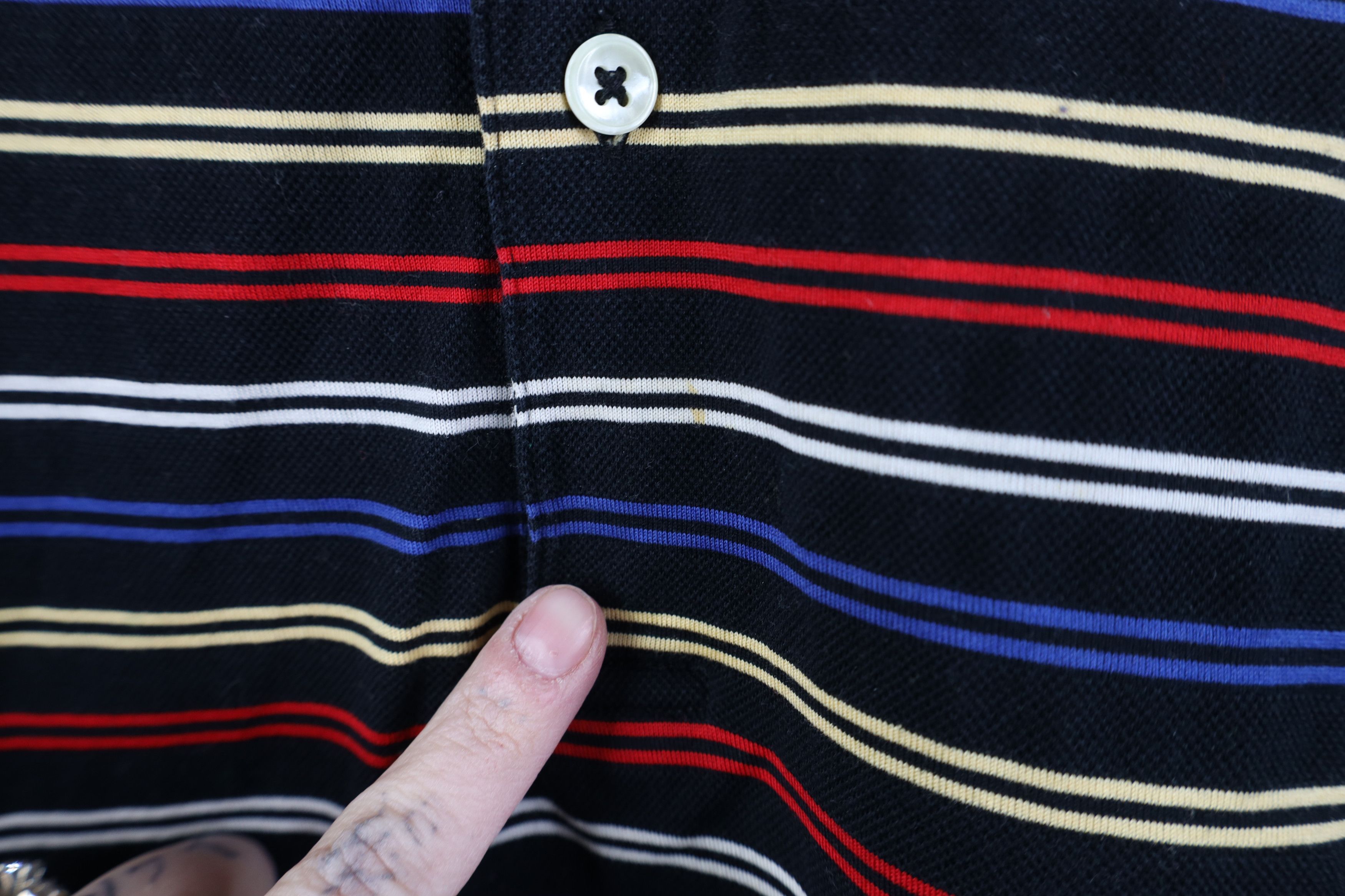Vintage Vintage 90s Streetwear Striped Knit Collared Golf Polo Shirt Size US XL / EU 56 / 4 - 4 Thumbnail