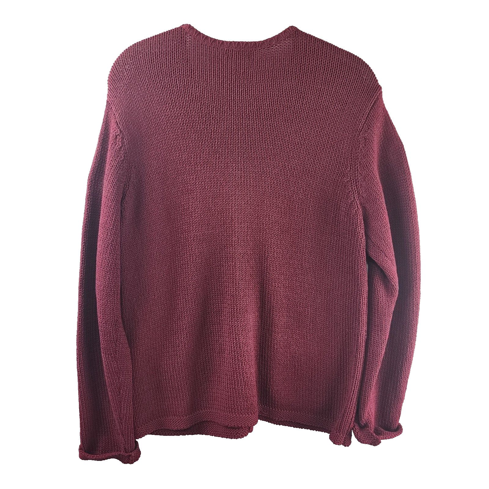 Talbots Talbots Maroon Zip-Up Cotton Knit Cardigan w/Pockets Small Size S / US 4 / IT 40 - 2 Thumbnail