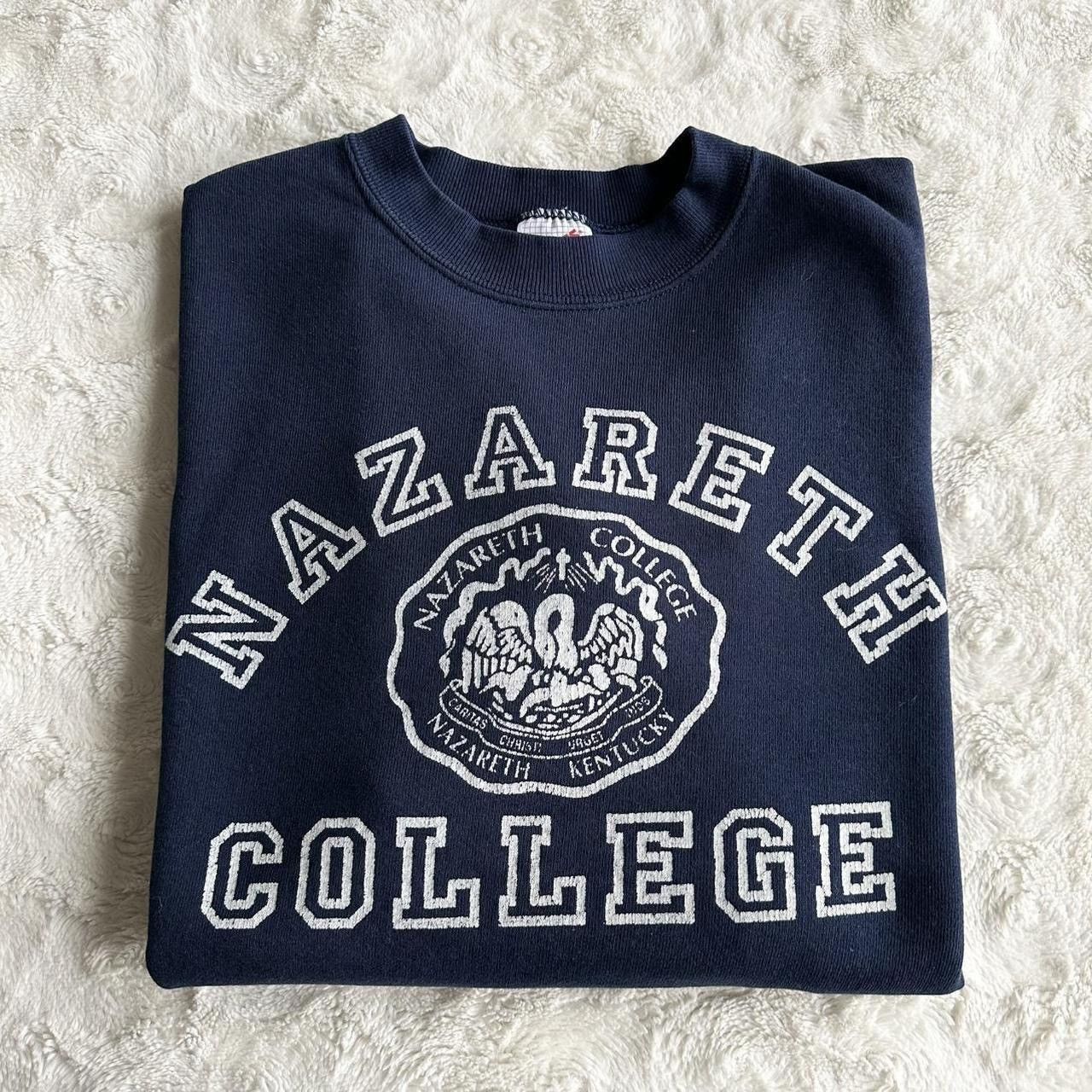 Jerzees Vintage Nazareth College Sweatshirt Mens M Spalding Univ 90s Size US M / EU 48-50 / 2 - 1 Thumbnail