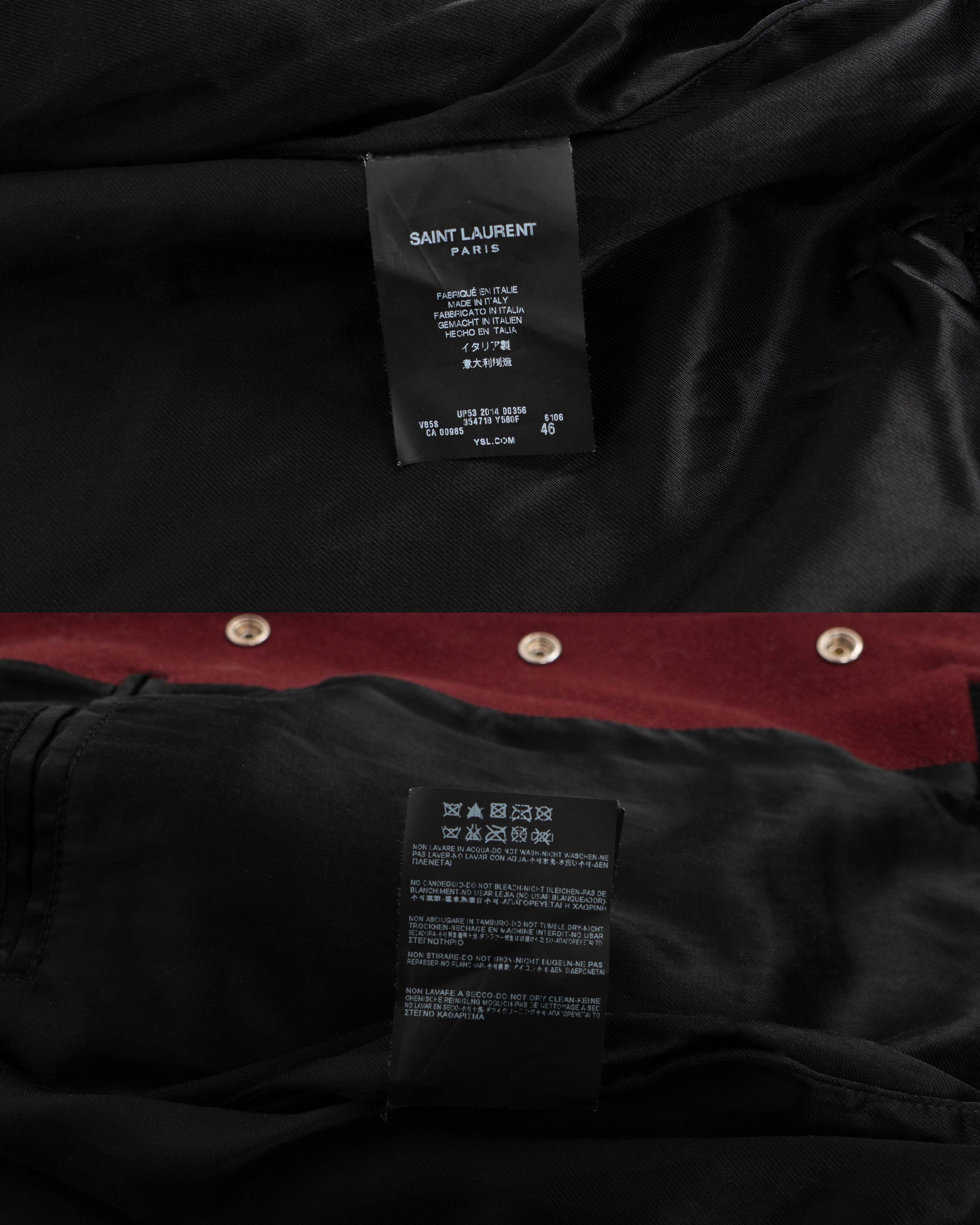 Saint Laurent Paris Burgundy Teddy Jacket Men's (FW14) Size US S / EU 44-46 / 1 - 9 Thumbnail