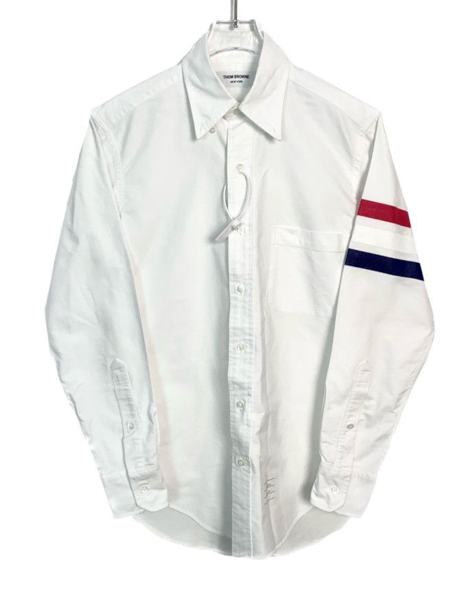 Thom Browne Thom Browne Shirt White Tricolor Stripe Collar Size XS / US 0-2 / IT 36-38 - 1 Thumbnail