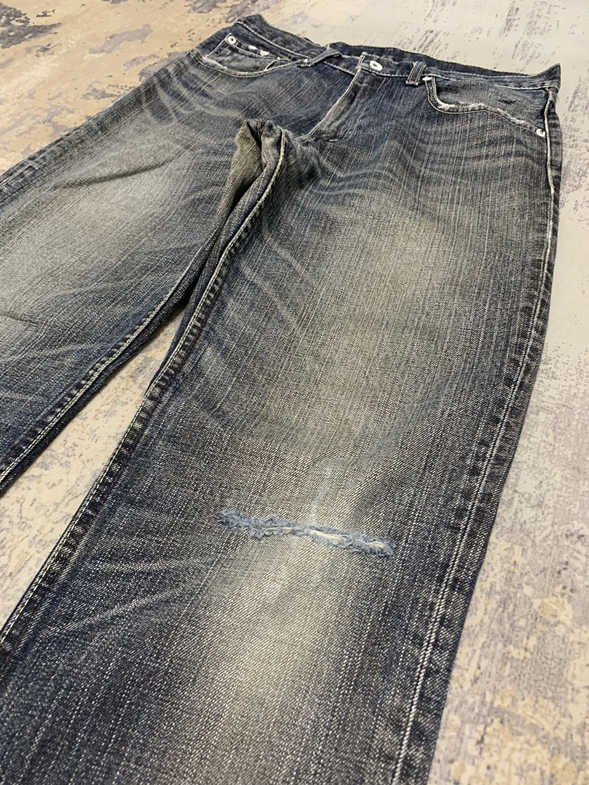 Levi's Vintage Levis 502 Distressed Denim Jeans 31x33.5 Size US 31 - 5 Thumbnail