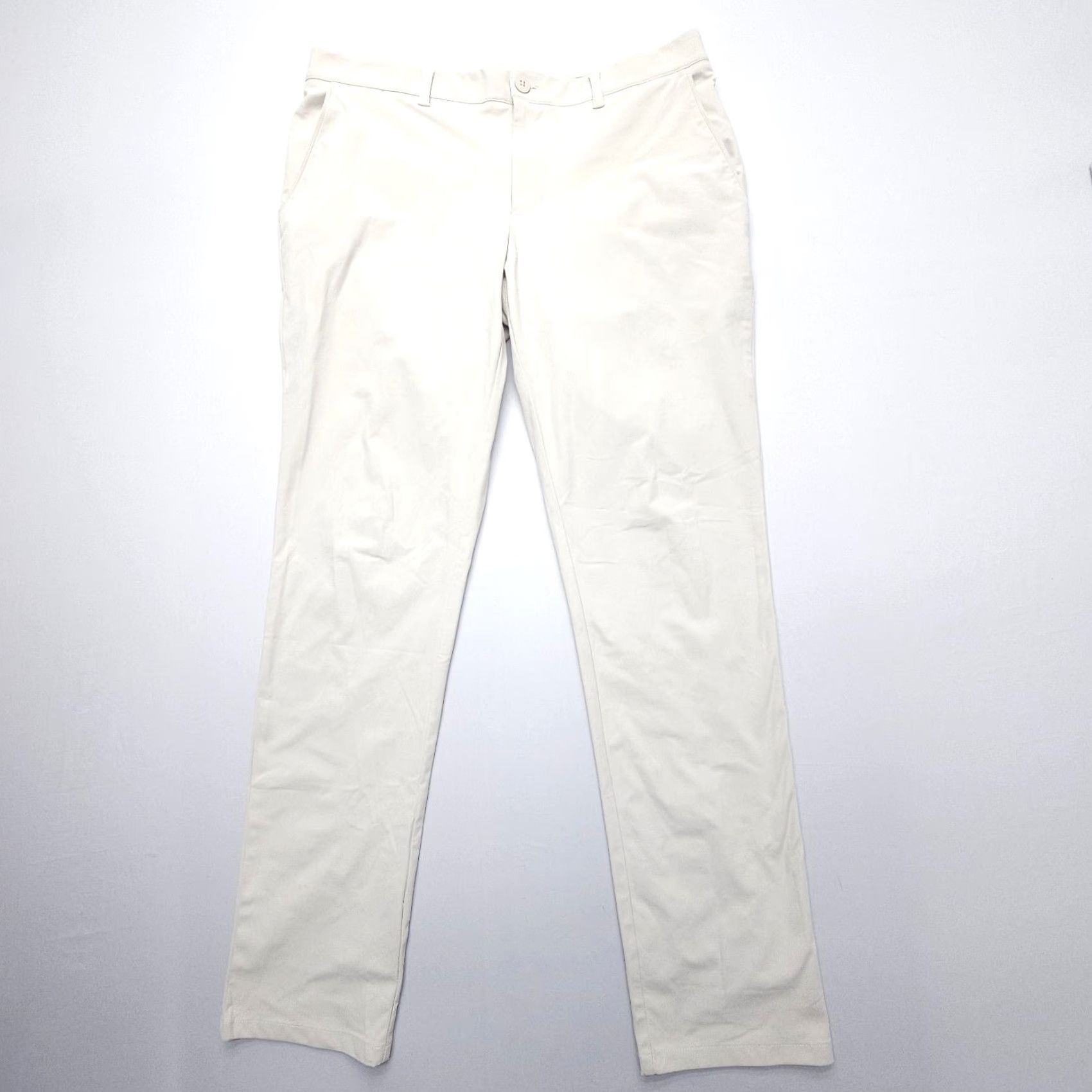 Vintage FLX Slim Chino Pants Mens 36 Ivy Ivory Stretch Polyester Golf Business Casual Size US 36 / EU 52 - 2 Thumbnail